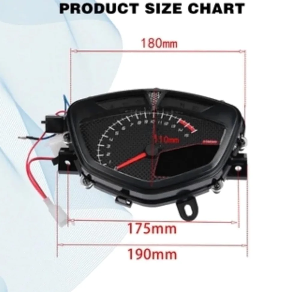 odómetro Velocímetro de motocicleta LCD RPM tacómetro medidor accesorios digitales para Lc135 V1 para Júpiter MX Uma