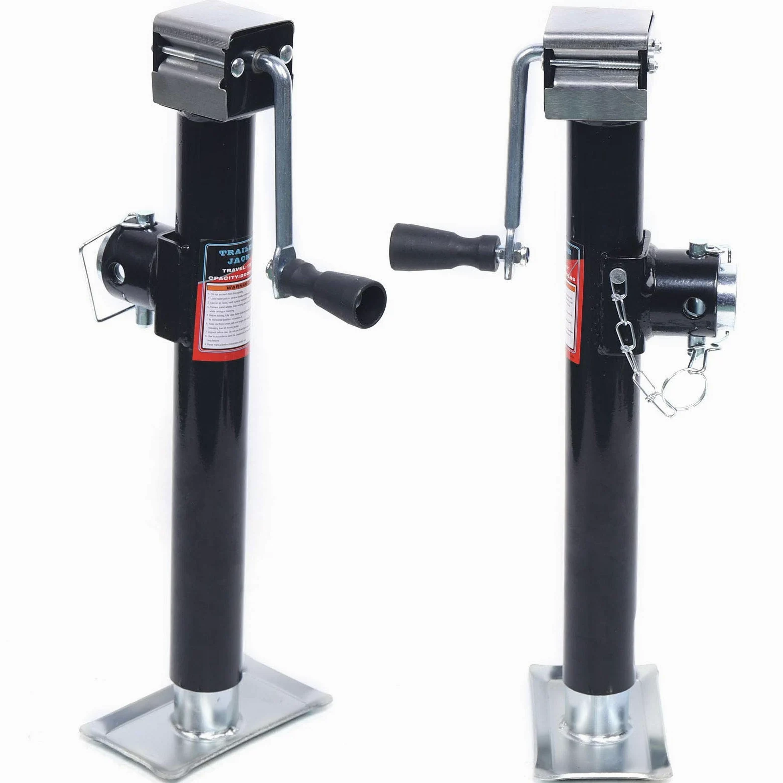 2 caballete de 2000 lbs de capacidad de carga cada uno, caballete de apoyo, altura ajustable 45,5 – 71 cm, gato hidráulico, caballetes de apoyo con pasador de seguridad y almohadillas de