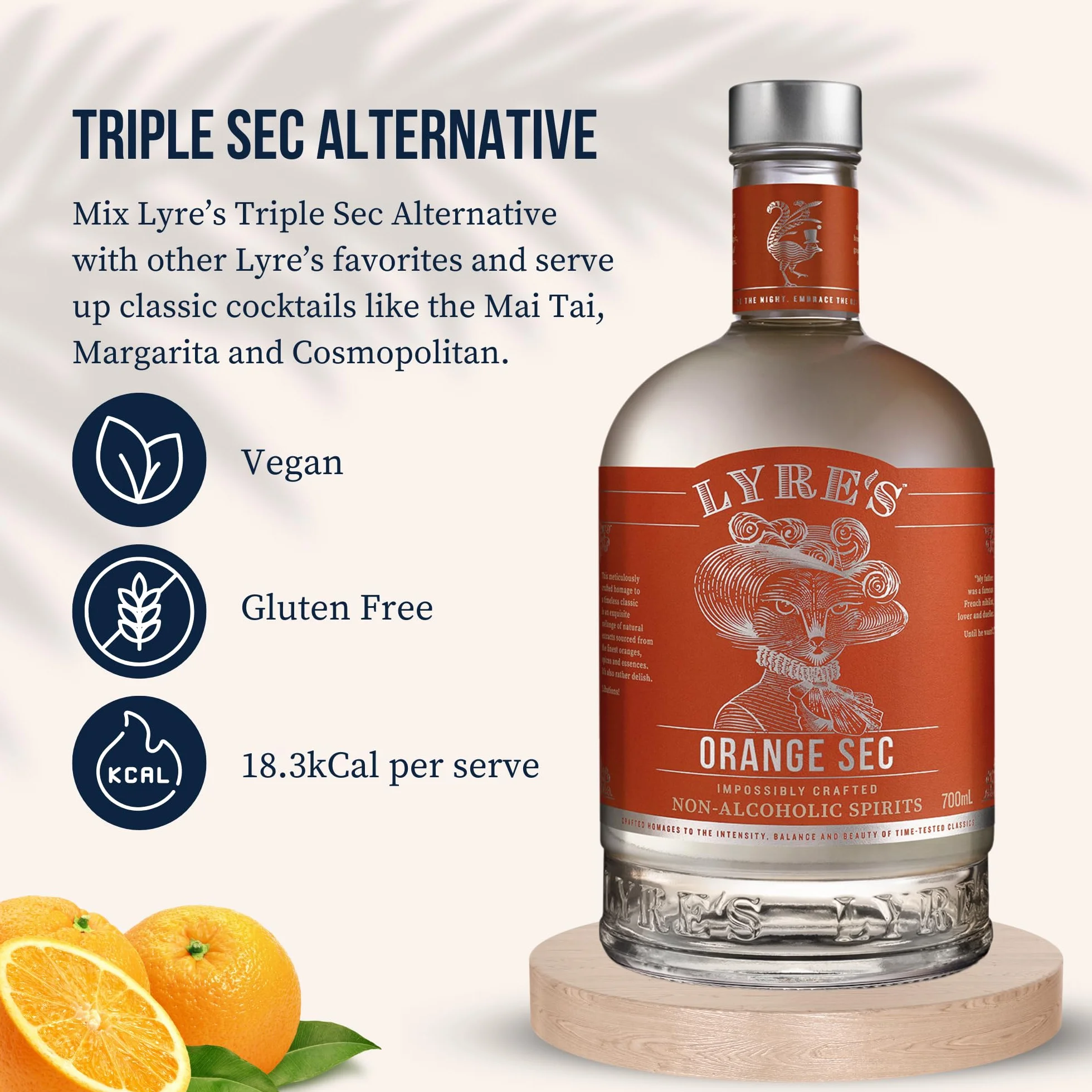 Lyre's Orange Sec Bebida Espirituosa Sin Alcohol - Estilo Triple Sec 700ml