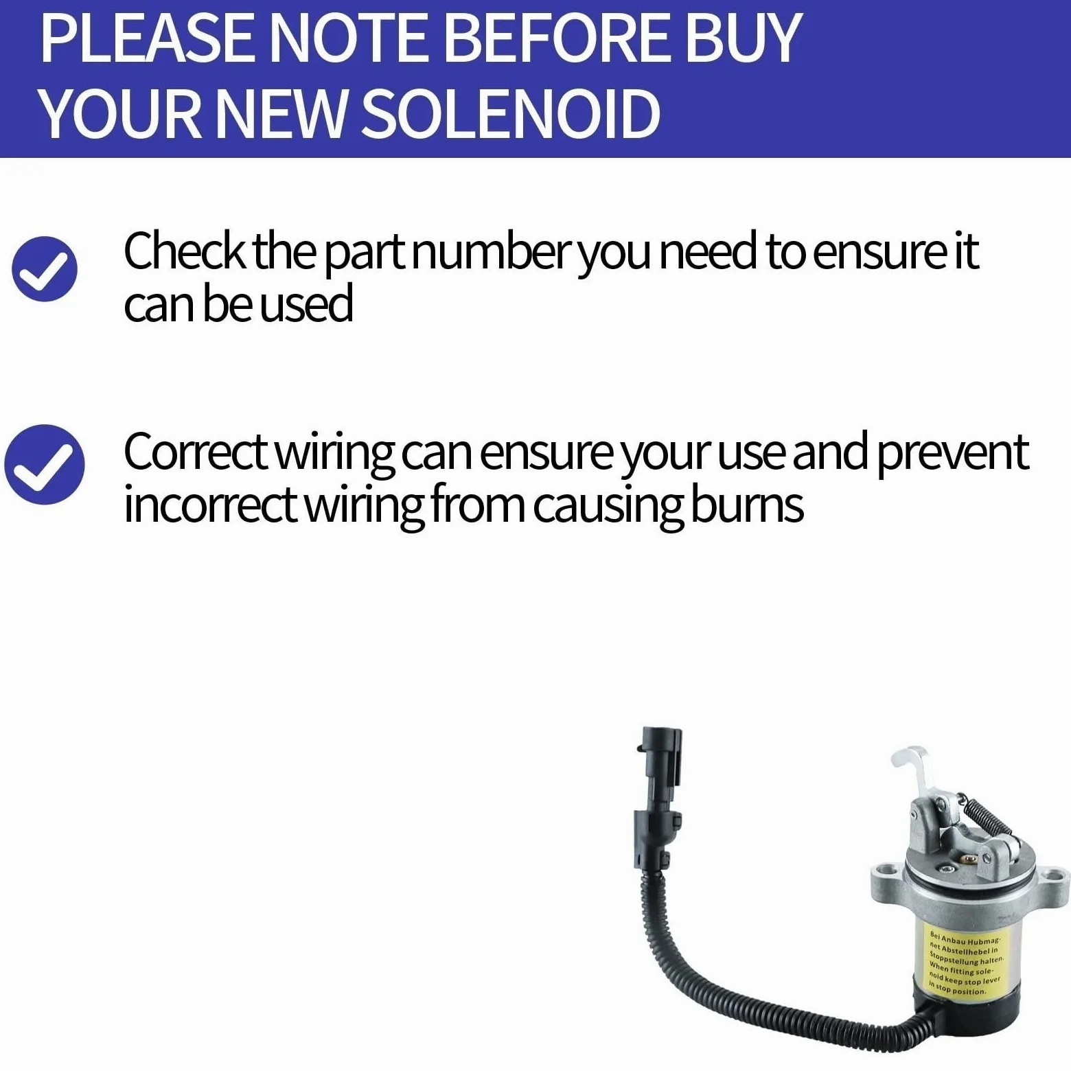 Solenoide de corte combustible 12 V 04103808 04113811 04103812 04103818 Compatible con motor Deutz F3L F3M F4L F4M 1011 2011 Stop Grifo de tanque de combustible