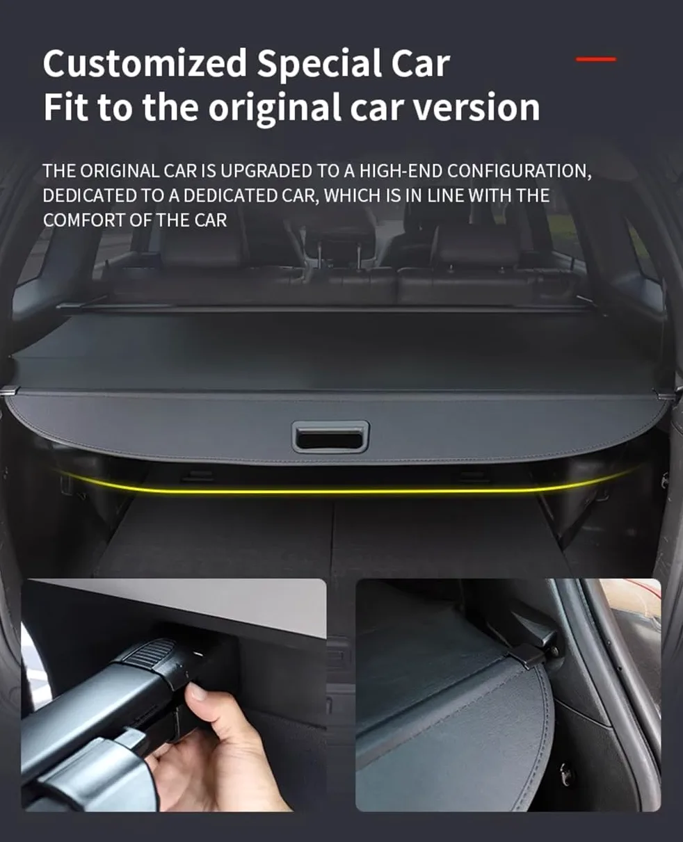 ZUMAHA Coche Cubiertas Carga Retráctil Maletero Trasero para Mercedes-Benz B Class W245 B180 B200 2008 2009 2010 2011 Multifunctional Cargo Protector Almacenamiento Accesorios,Blackstyle