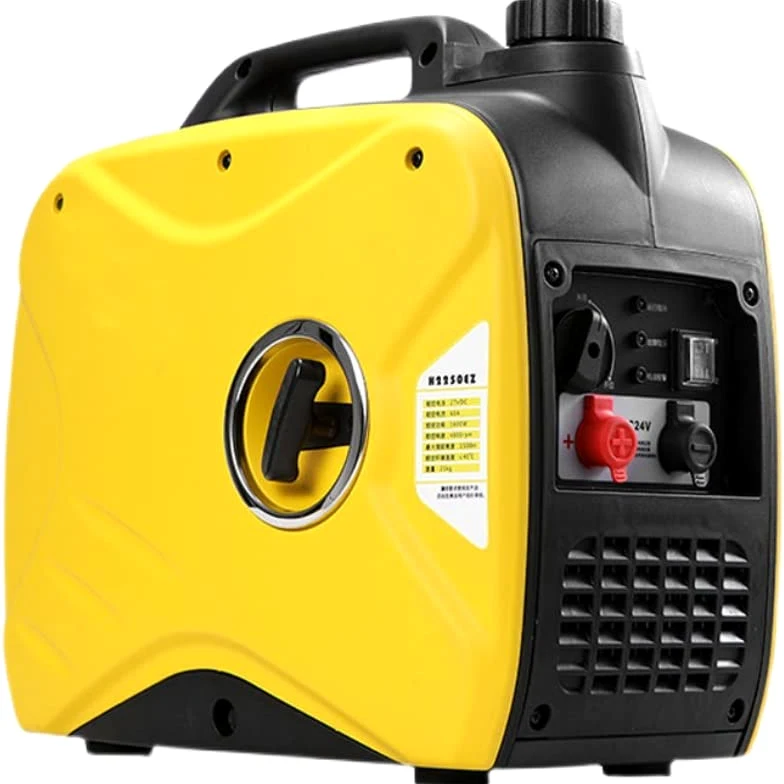 Aire acondicionado de estacionamiento 24V, generador automático gasolina, arranque remoto, vehículo carga CC, silencioso, pequeño diésel,Durabilidad Notable(Yellow)