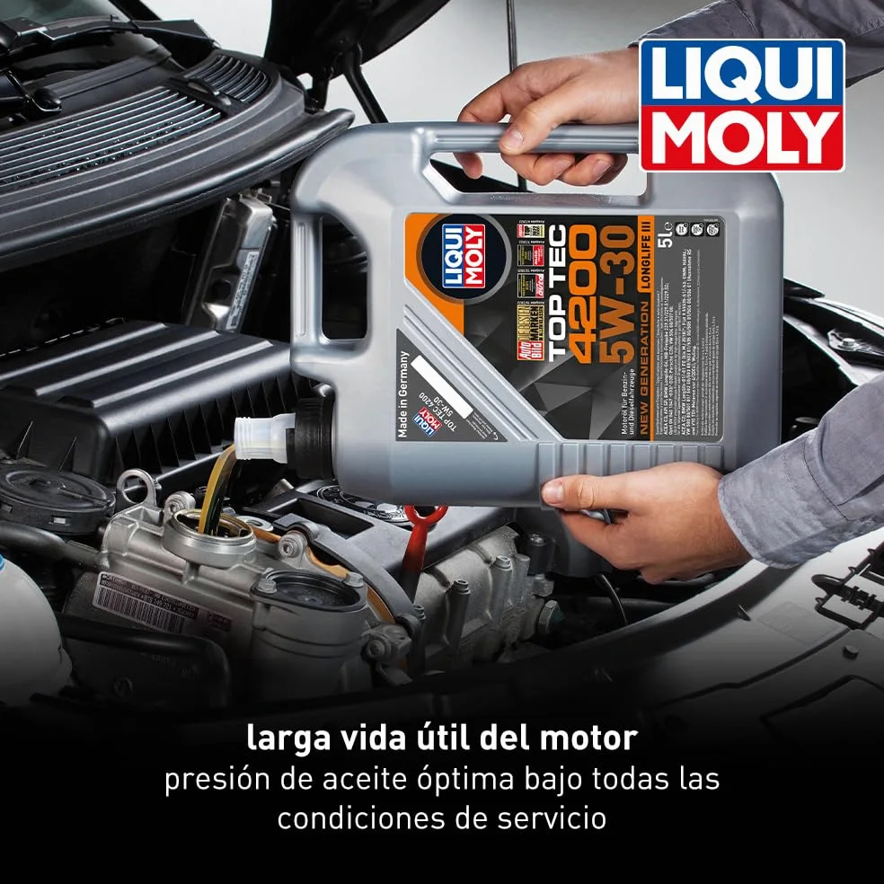 LIQUI MOLY Top Tec 4200 5W-30 New Generation | 5 L | Tecnología de síntesis Aceite de motor | 8973