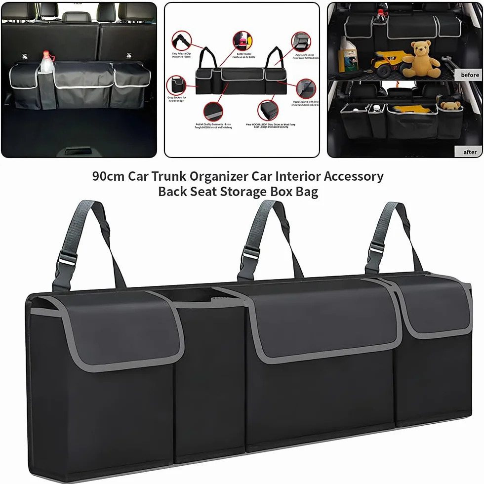 Organizador de maletero, bolsa de almacenamiento plegable, impermeable