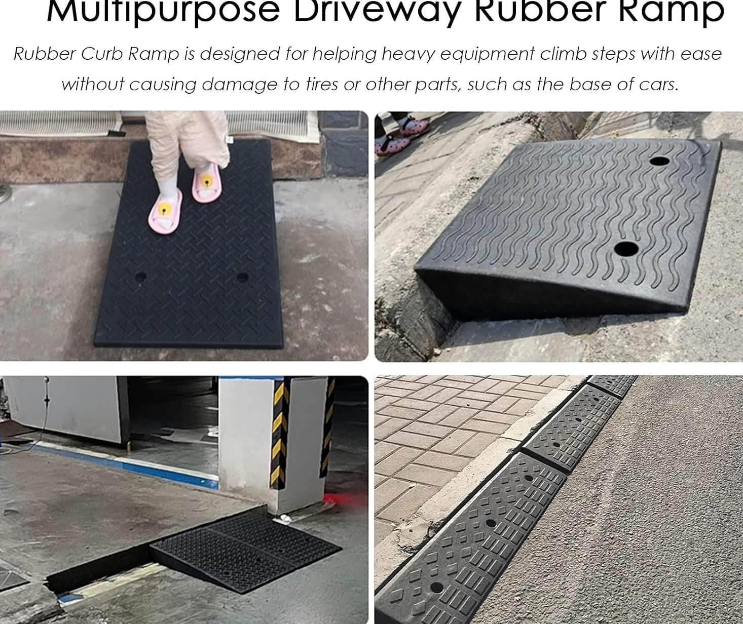 Rampa escalonada Rampa de Entrada for vehículos de Perfil bajo, 1 Metro de Largo, rampa de Carga for cortacésped de monopatín, 4/5/6/7/8 cm de Alto, rampa de acera Resistente Negra(100x25cmx4cm)
