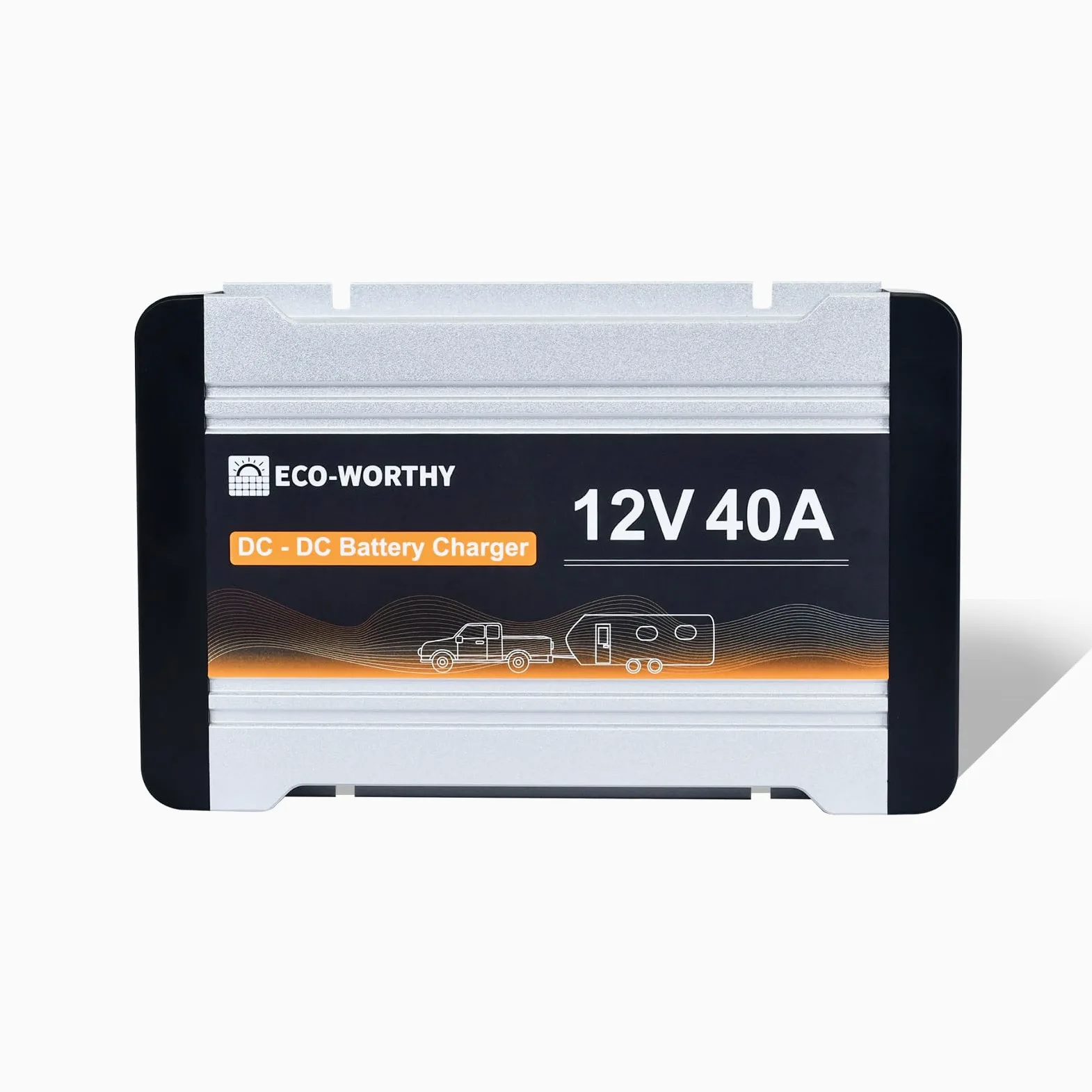 ECO-WORTHY Cargador de batería 12 V 40 A CC a CC con cargador solar MPPT de LiFePO4, carga multietapa para alternador de panel solar en remolques de caravanas
