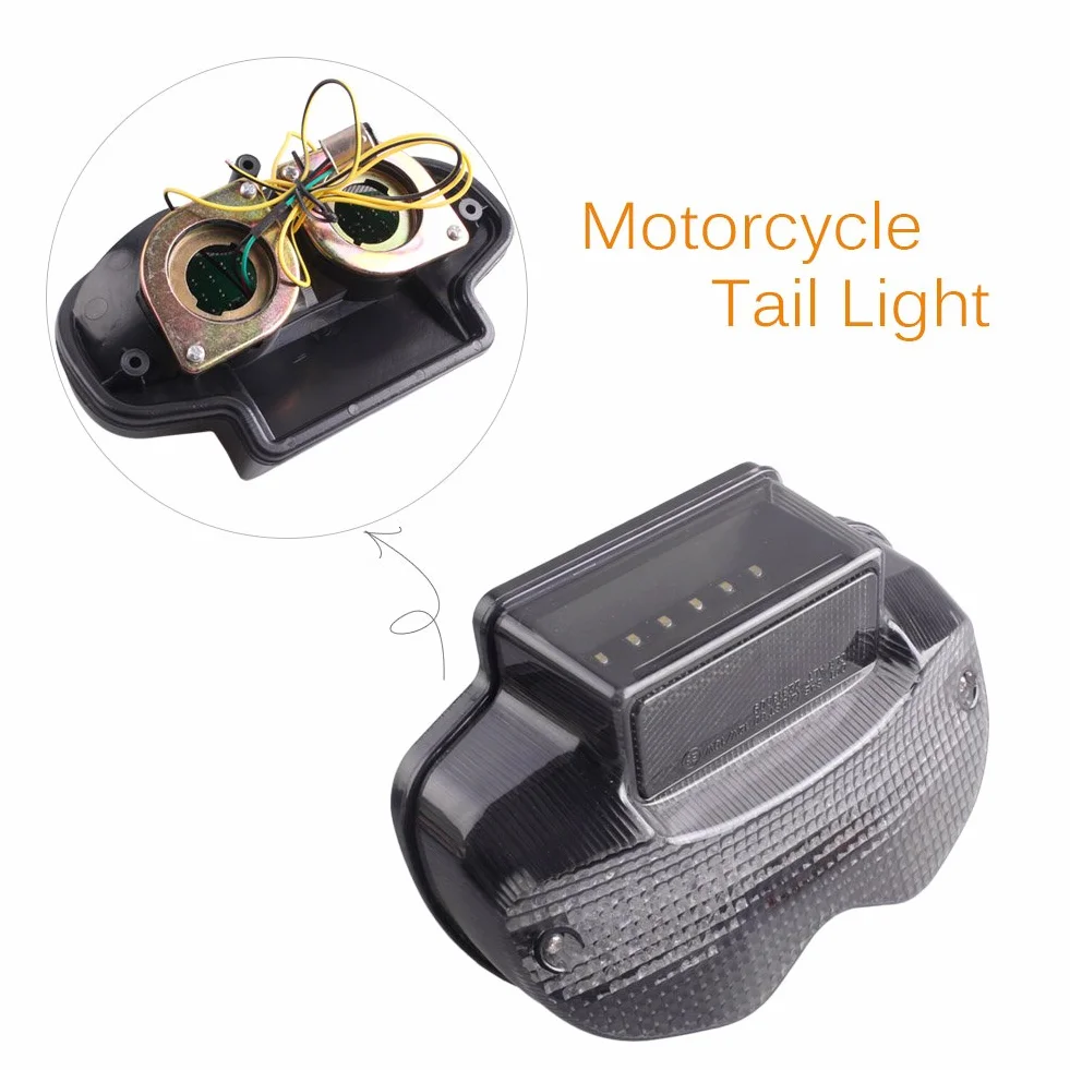 Luz trasera de freno ahumada, luces traseras, lámpara con señal de giro integrada para BANDIT 600 1200 2000-2005, lente ahumad