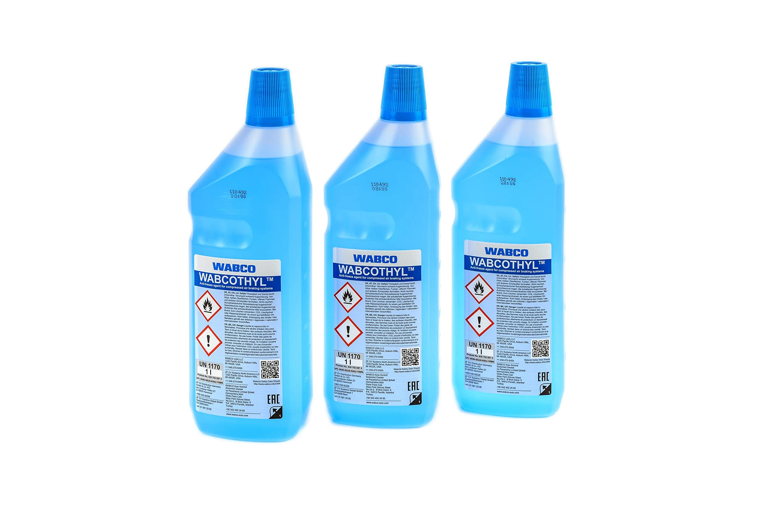 Wabcothyl - Protector anticongelante para sistemas de frenos de aire comprimido (3 x 1 L)