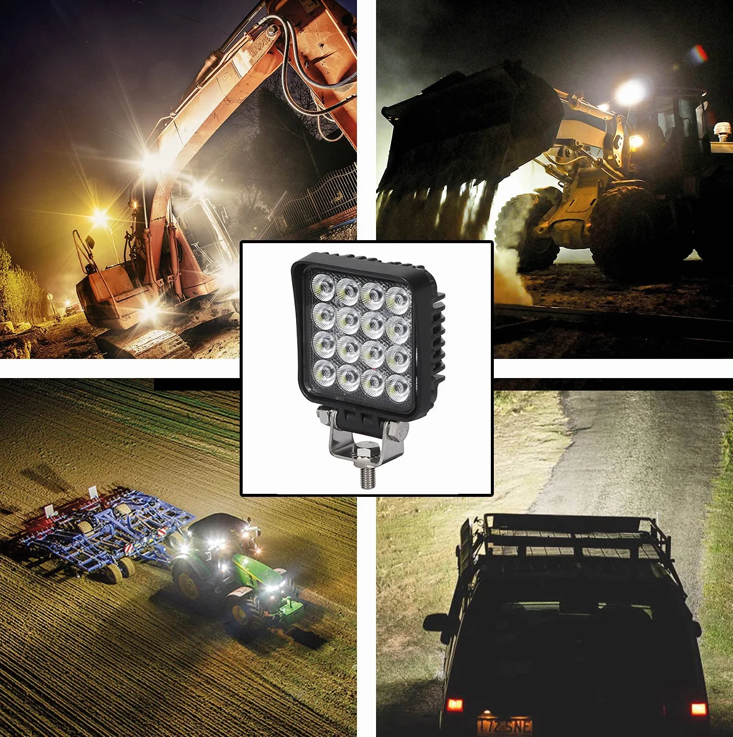 Ryme Automotive Foco de Trabajo LED 16W 1500 Lúmenes 10-30V IP67 Faro LED para Camión Coche 4x4 Tractor