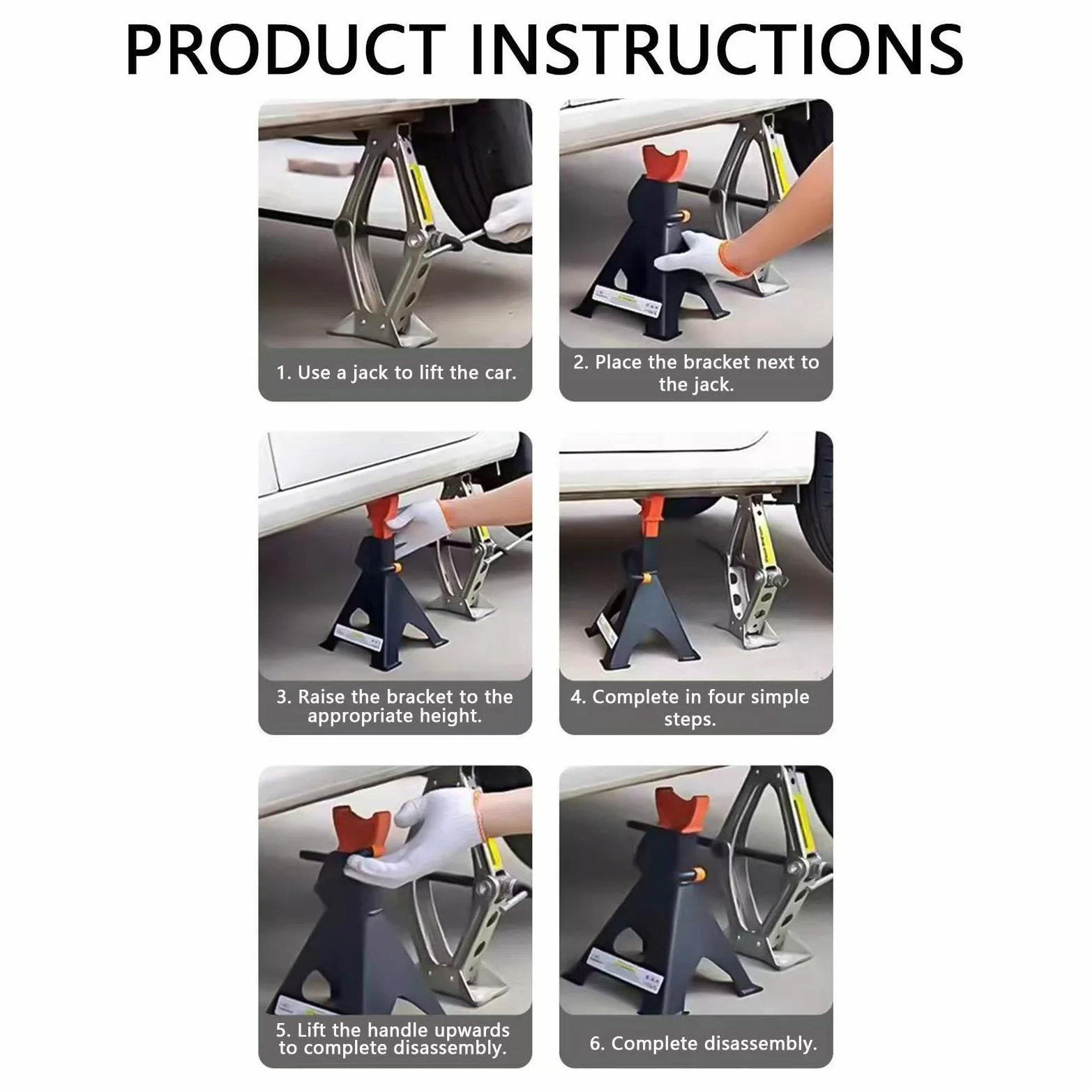 Caballetes 3 Toneladas Soporte de Gato Ajustable en Altura 3 y 6 t Trabajo | Soportes De Sujeción Ajustables Para Remolques Camiones Vehículos Automoción SUV Motocicletas Garaje