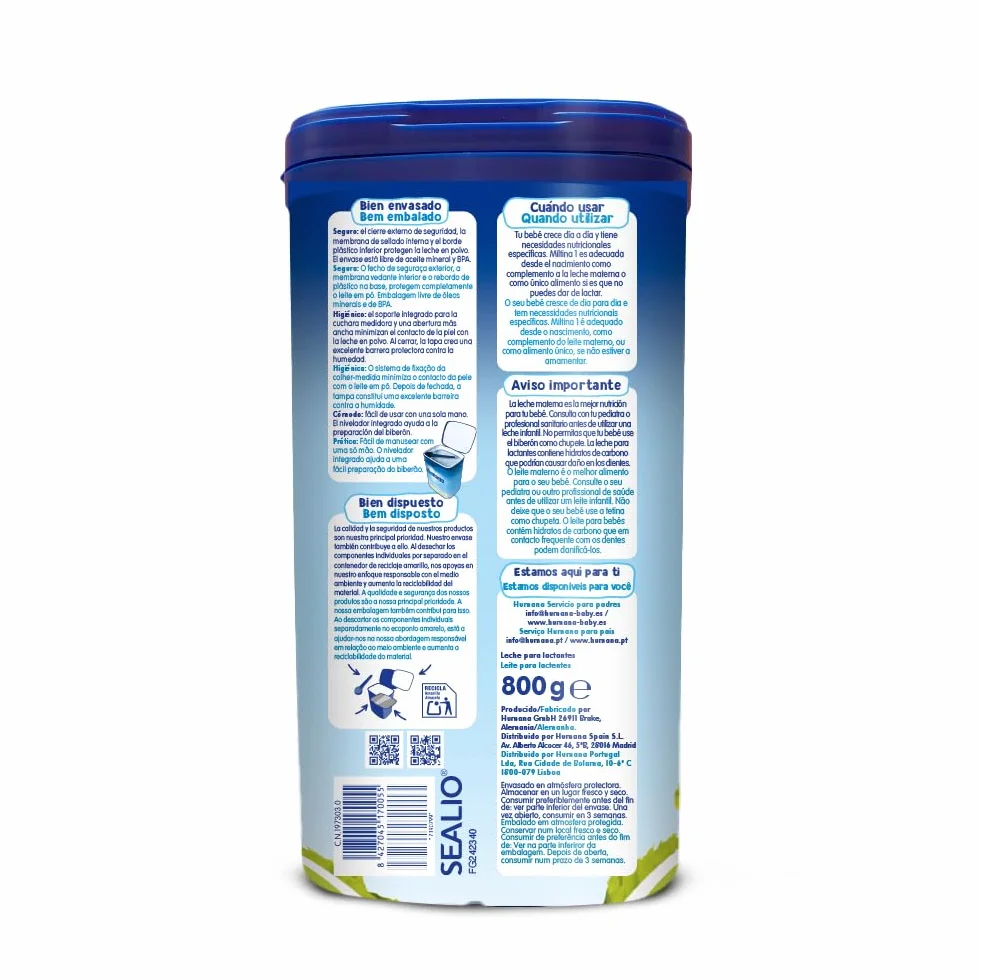 Miltina 1 Leche Infantil para Lactantes desde el Nacimiento