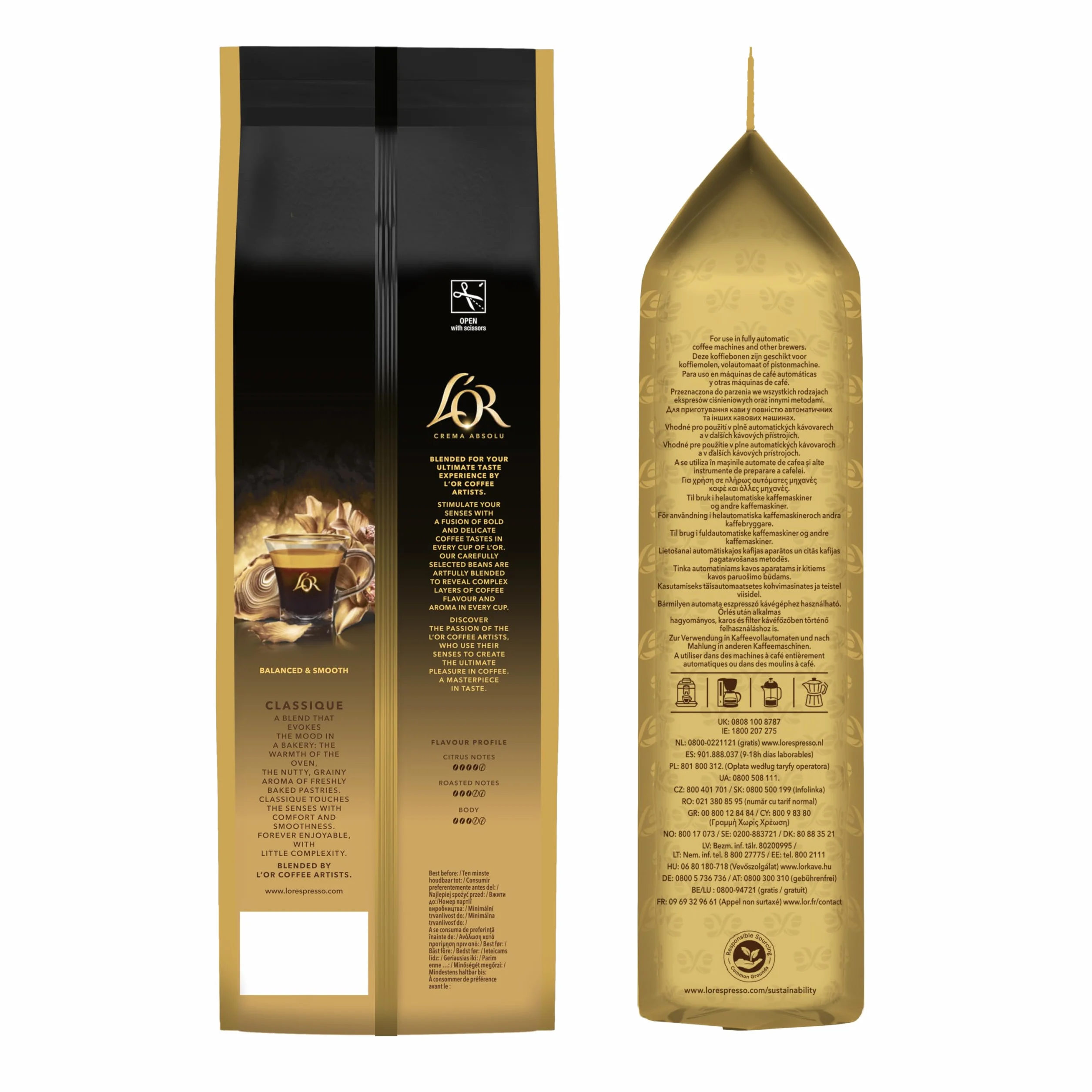L'OR Espresso Classique Café en Grano Natural Intensidad 6 500g