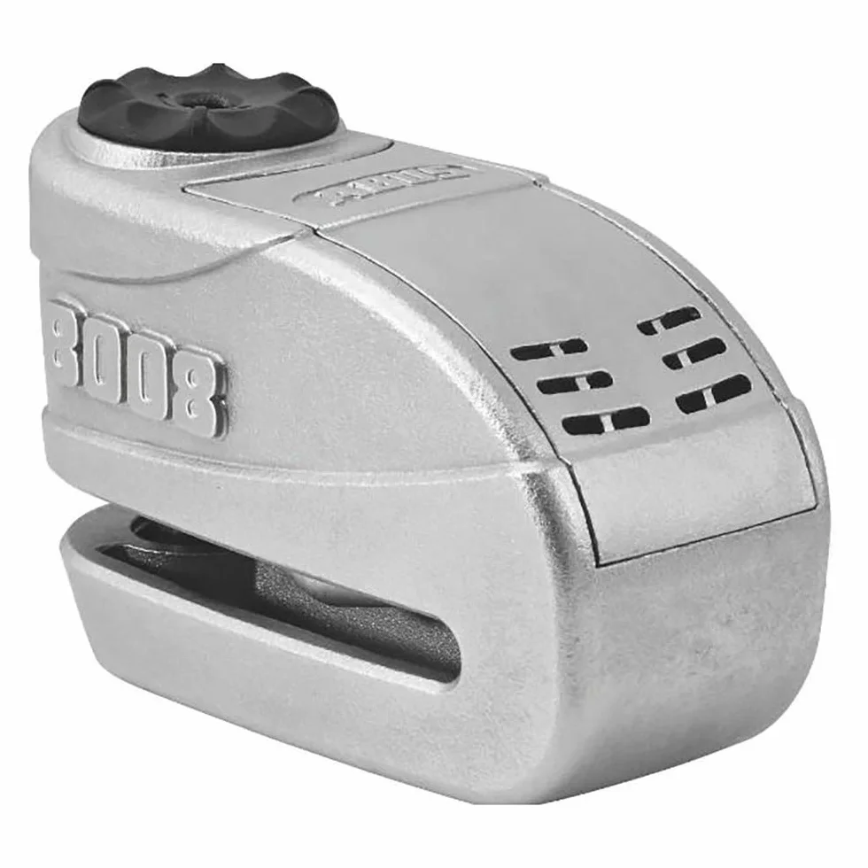 ABUS Candado de Disco de Freno Granit Detecto XPlus 8008 2.0 - Candado de Moto con Alarma - Nivel de Seguridad 19 - Gris