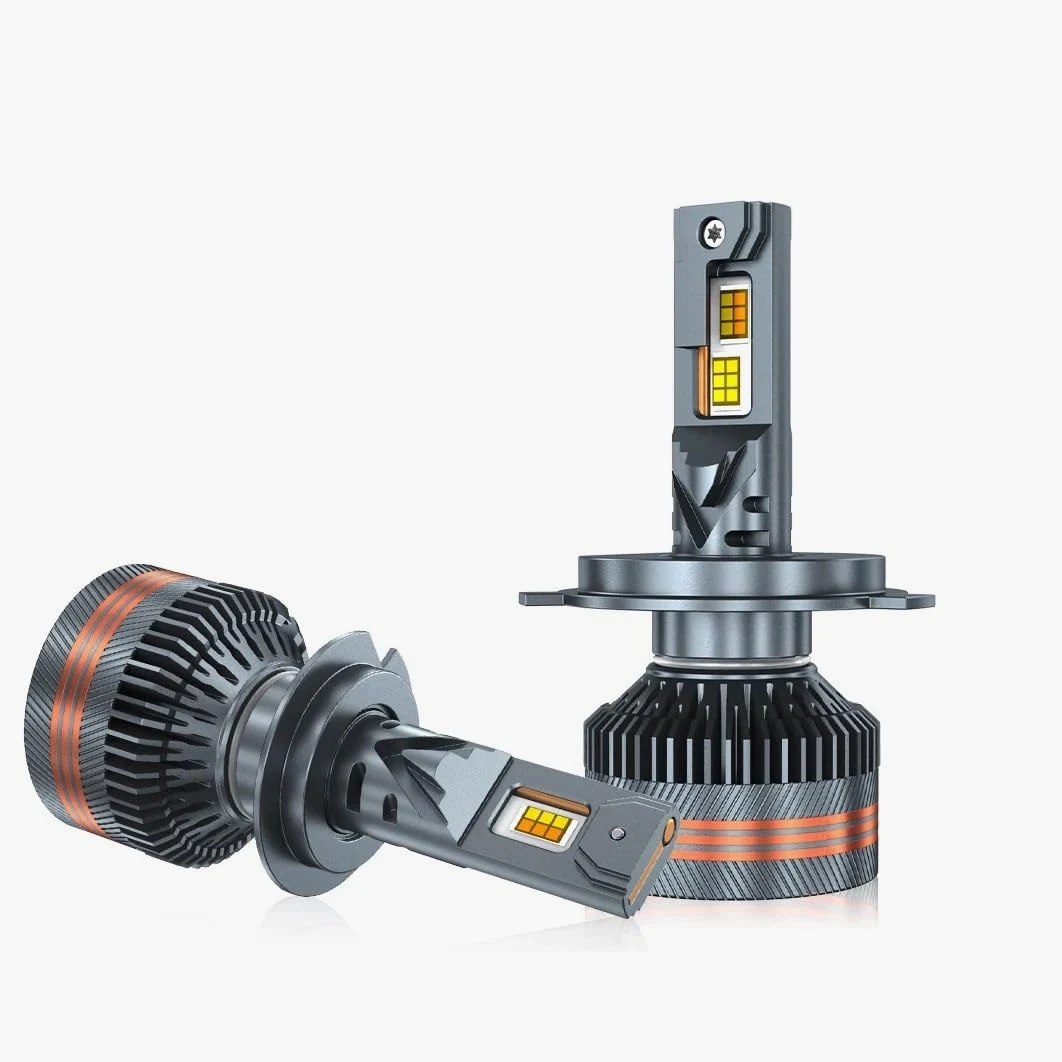 Bombilla LED Faro LED H1 H11 9005 Bombilla Coche | Ventilador de refrigeración Canbus remoto tricolor 9006 H7 azul H4