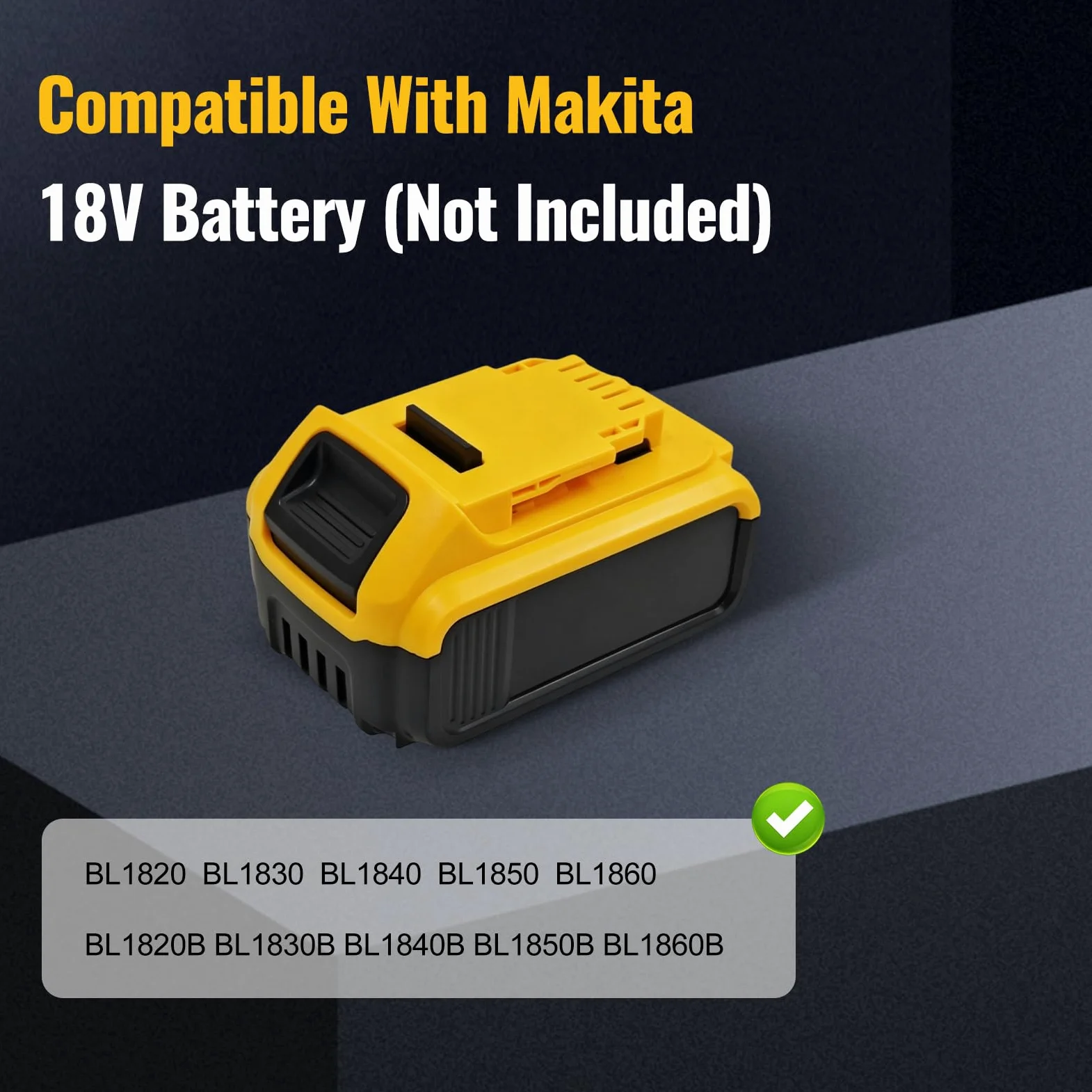 Gato Hidráulico Eléctrico 5T Compatible con Makita 18V Batería, Kit | Elevador Coche Inalámbrico y mando a distancia, Altura 15-45 cm, Herramienta Cambio Rueda para SUV, Todoterreno y Furgoneta