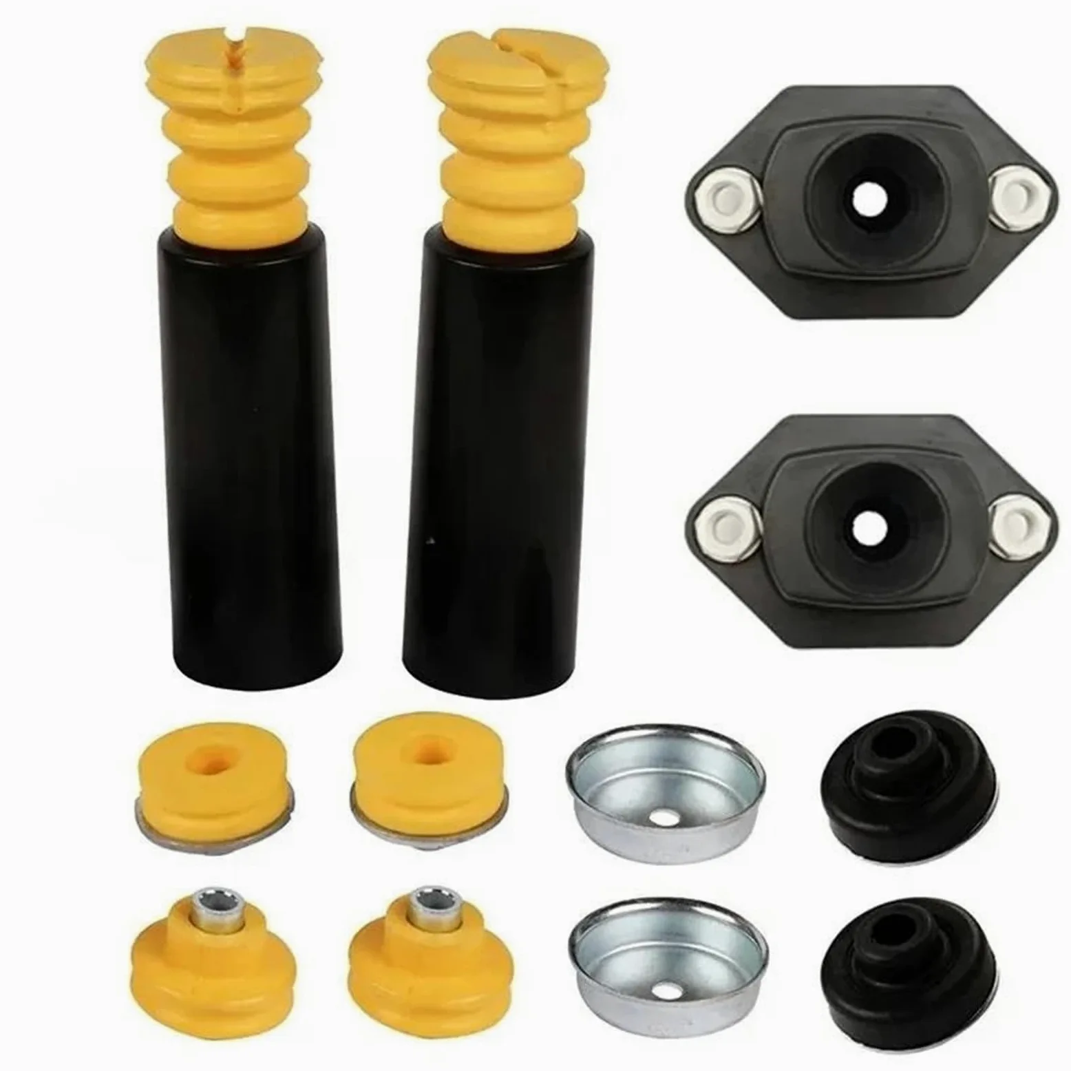 33536767334 Para E81 E82 E88 E90 E91 E92 320d 325 330 335i Parachoques De Suspensión Trasera De Coche Amortiguador De Goma Tope Amortiguadores para coche(12Pcs SET)