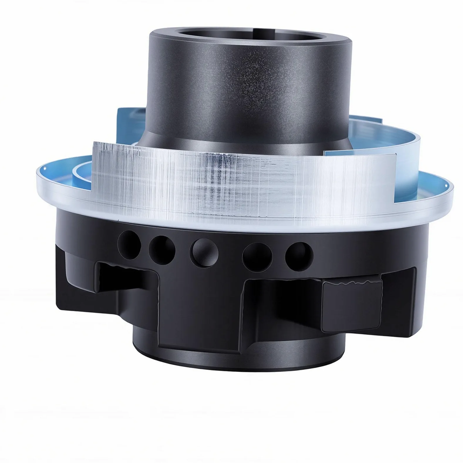 SIXRUN Buje del CigüeñAl del Equilibrador Armónico del Motor, Acero Al Carbono con Silicona, Buje de Polea de Repuesto OEM, Apto para Reparación y Reemplazo de Motores B2300 1994