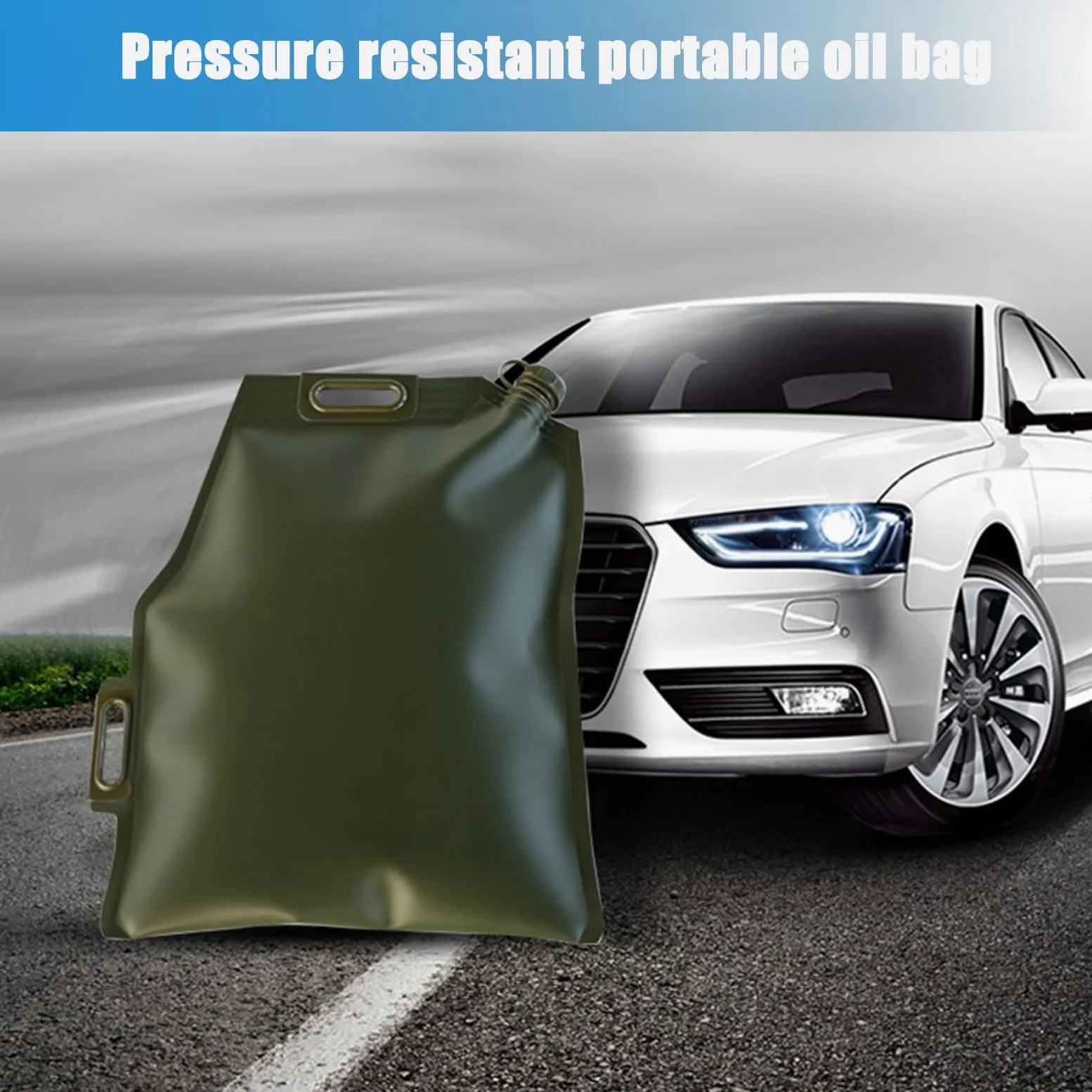 Bidon Ġãṣôliňa 5L 10L 20L 30L, Garrafa Ġãṣôliňa TPU Portátil Bolsa de Plástico Depósito de Combustible de Repuesto para Emergencia Al Aire Libre, Plegable,30L(68x58cm)