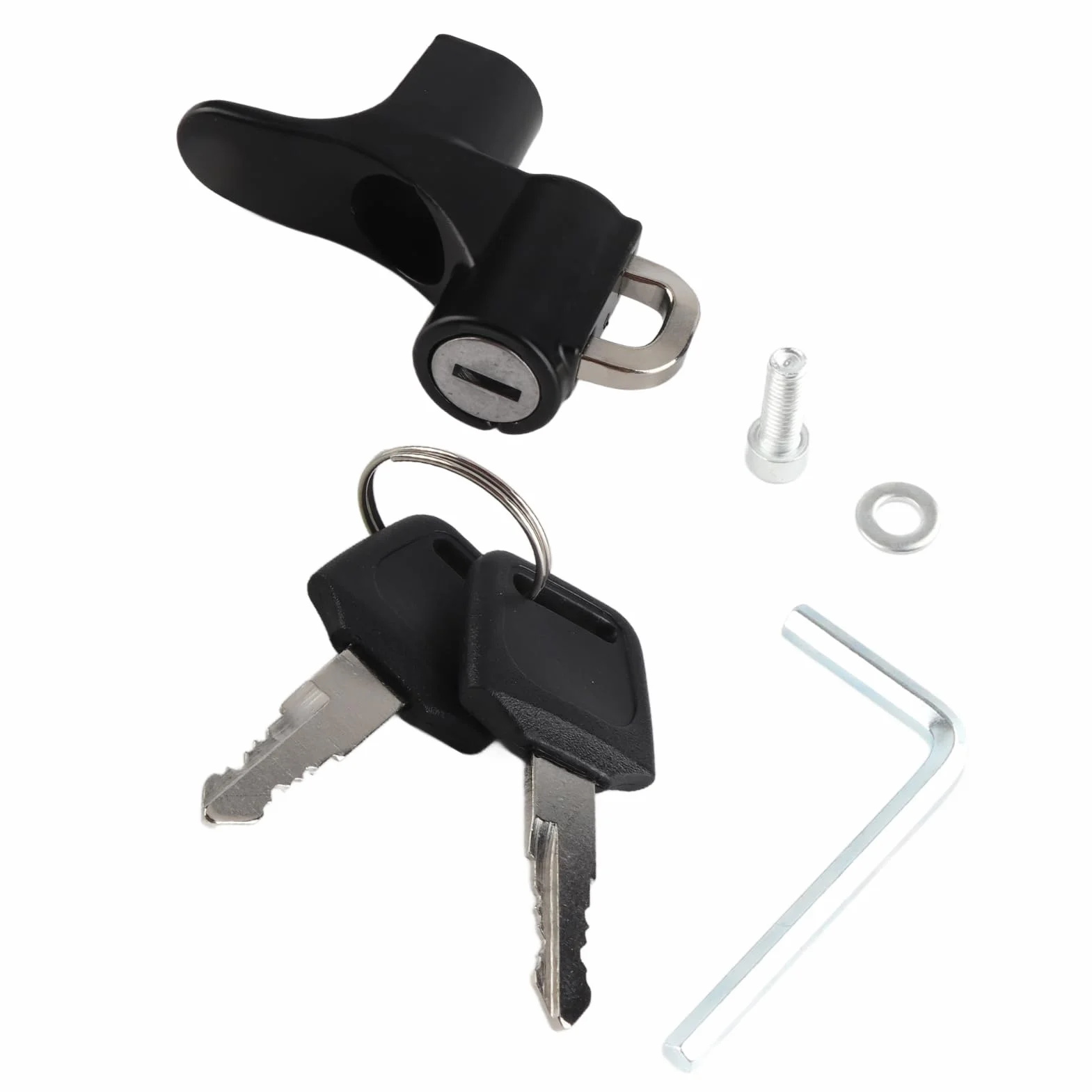Yctze Cerradura de Gancho de Seguridad para Casco de Motocicleta con Llaves, Robo para Motocicletas, Scooters y Vehículos Eléctricos Cerradura de Casco de Motocicleta, de Seguridad para, de