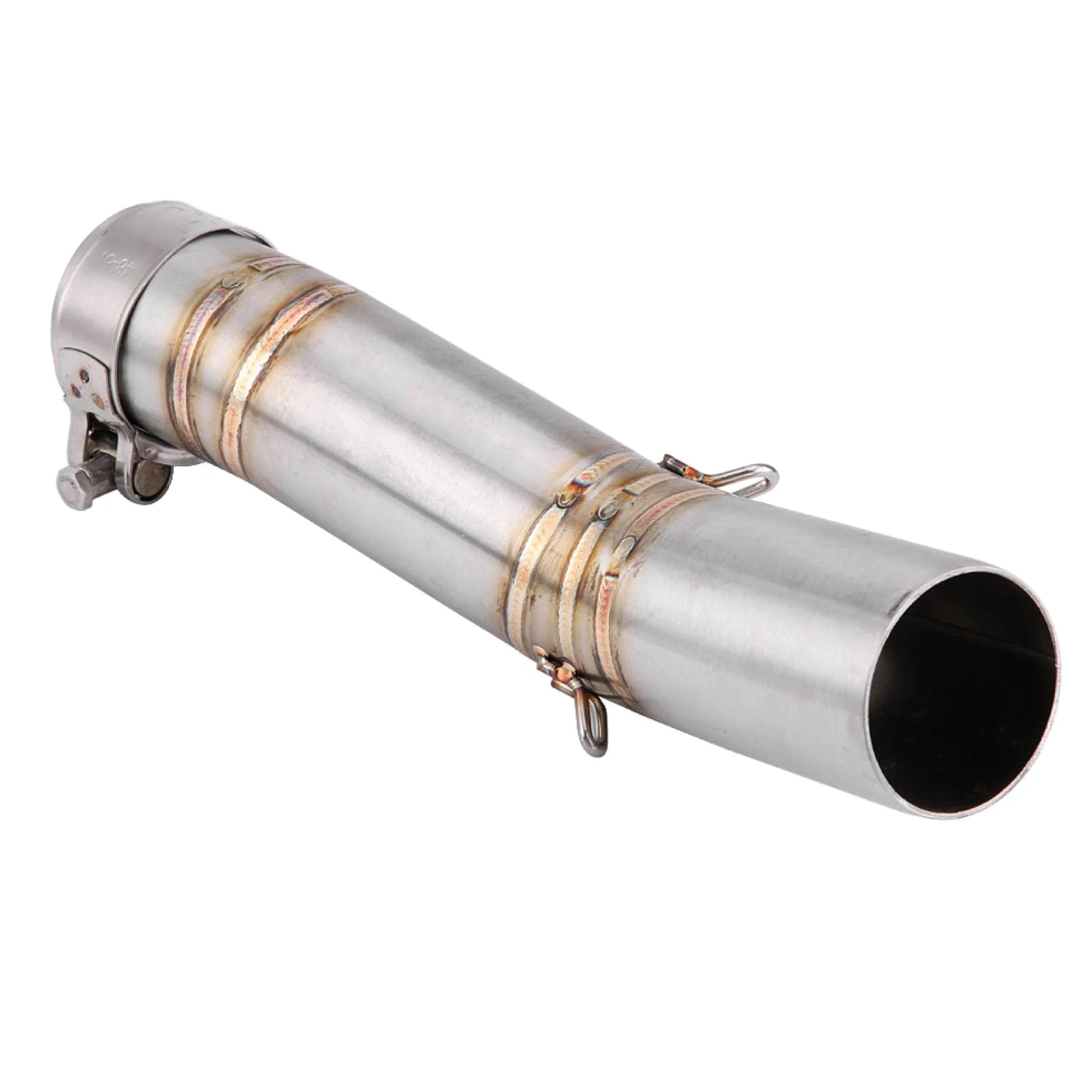 Supresor Catalizador Gsxr, Qiilu Pipe Tubo de escape Moto Sistema de escape completo Vent Middle Pipe Link Connect para GSX- R600/GSX-R750(K7)