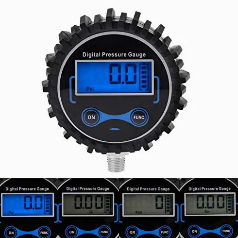 Medidor de presión 0-200PSI Digital LCD medidor de presión de neumáticos Coche Aire PSI medidor manómetro probador de presión de neumáticos 1/8 NPT