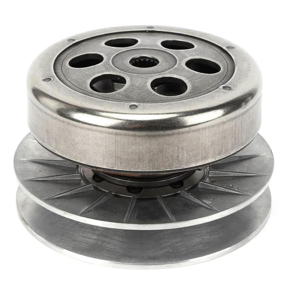 Polea conducida Embrague trasero Juego de embrague trasero Conjunto completo de embrague apto para LINHAI 250 Scooter Go Kart ATV 16T Spline