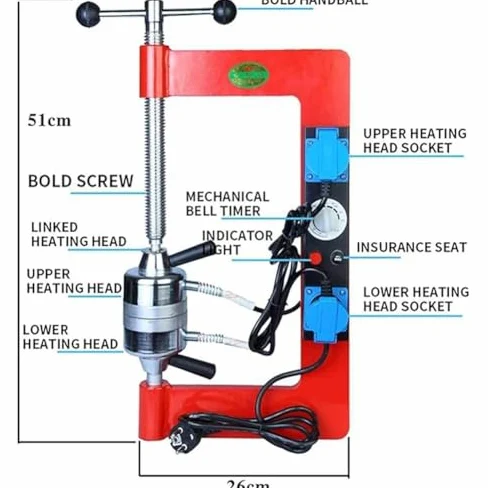 Vulcanizador de neumáticos para automóvil, herramienta de reparación de vulcanización de neumáticos con 8 moldes, kit de esparcidor de neumáticos de altura ajustable para coche y camión