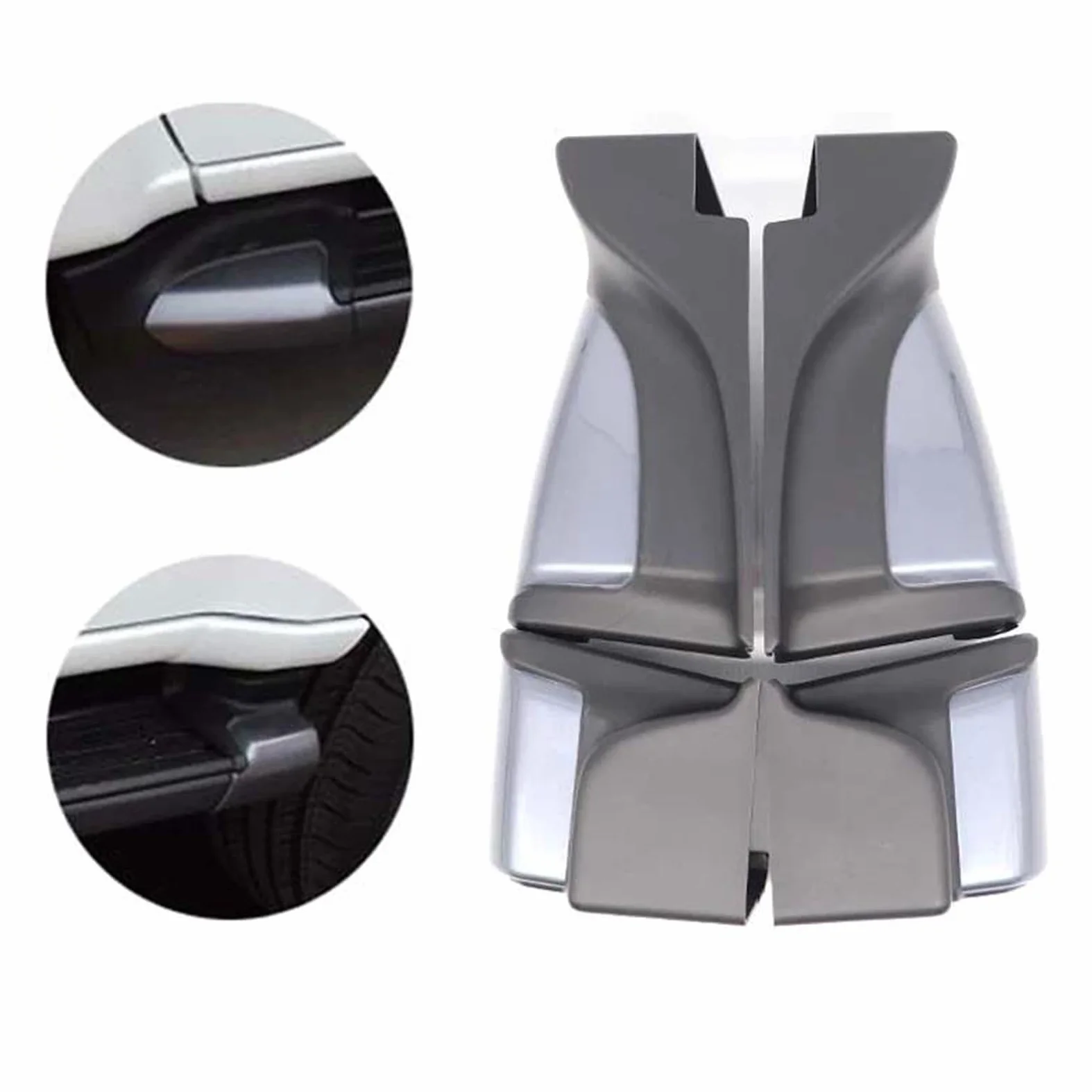 Faldón Lateral Tapa Extremo Estribo Lateral Puerta para Isuzu para MU-X para MUX 2015-2018 2019 2020 2021 2022 Tapa Tapón Extremo/Superior Estribo Coche Faldas Laterales Coche(Whole Kit 4pcs)
