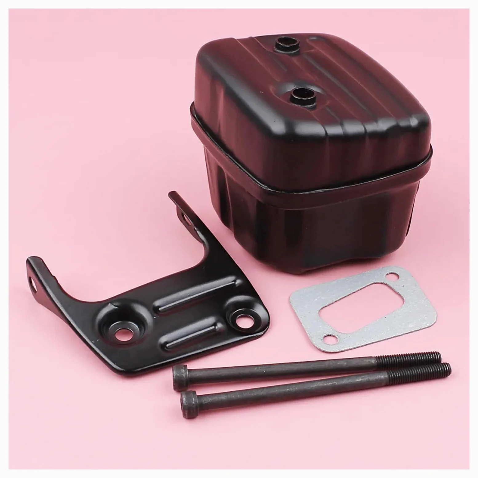 Silenciador de Escape for H-usqvarn 340 345 346 346XP 350 351 353 Kit de Juntas de Pernos de Soporte Piezas de Herramientas de Repuesto de Motosierra
