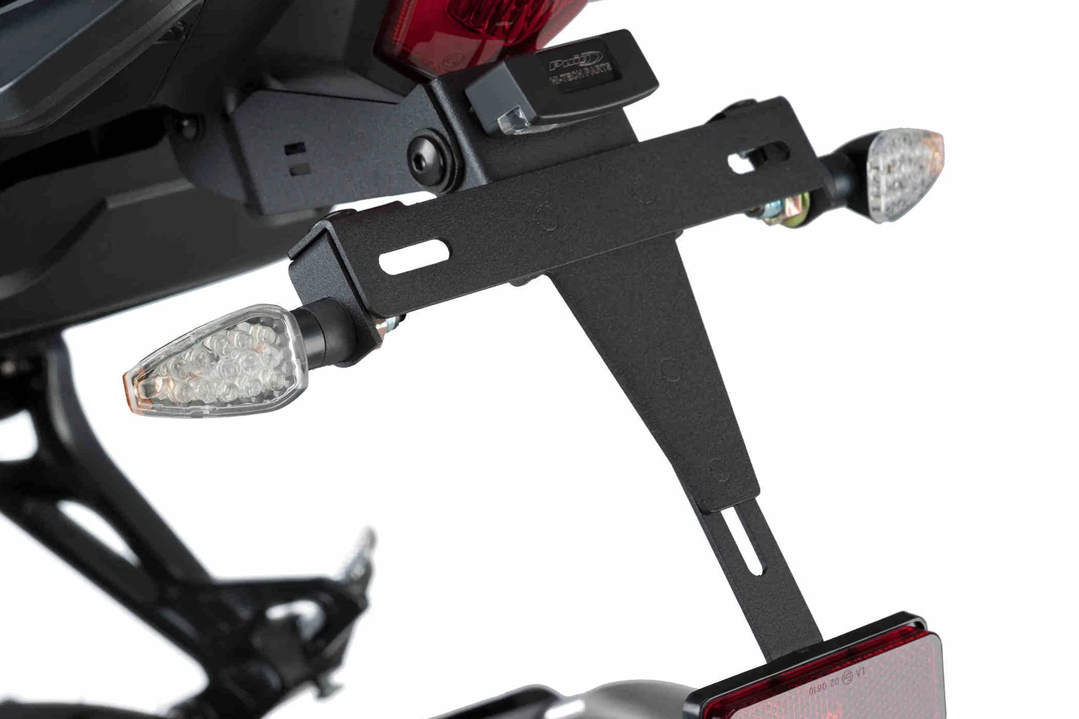 Puig 4491N Intermitentes led homologados con carcasa negra y tulipa ahumada diseño compacto y aerodinámico para moto, Negro