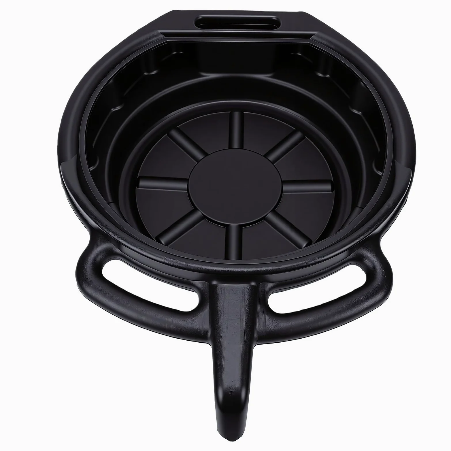 Keenso Bandeja de Drenaje de Aceite, Bandeja de Goteo de Aceite PP 15L 3.96 Galones con Boquilla Antisalpicaduras, Colector de Fluido para Coche, Motocicleta, Camión, Mantenimiento, Garaje,