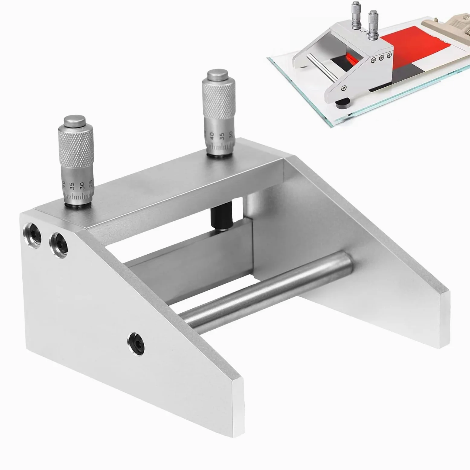 Máquina de recubrimiento de cuchillas de laboratorio, aplicador ajustable con micrómetro para preparación de película húmeda de pintura y tinta, 0-3500 μm de grosor