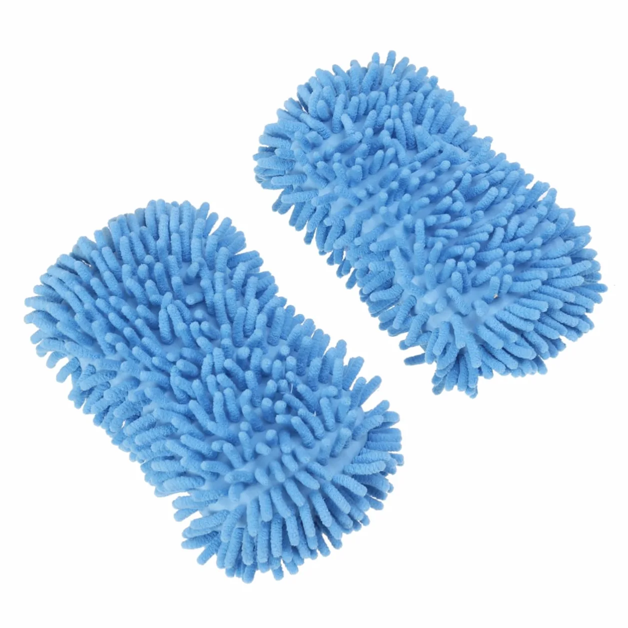 ULTECHNOVO 6piezas Guantes De Lavado De Microfibra Chenille para Coche y Moto Esponja De Limpieza Ultra Fina Azul