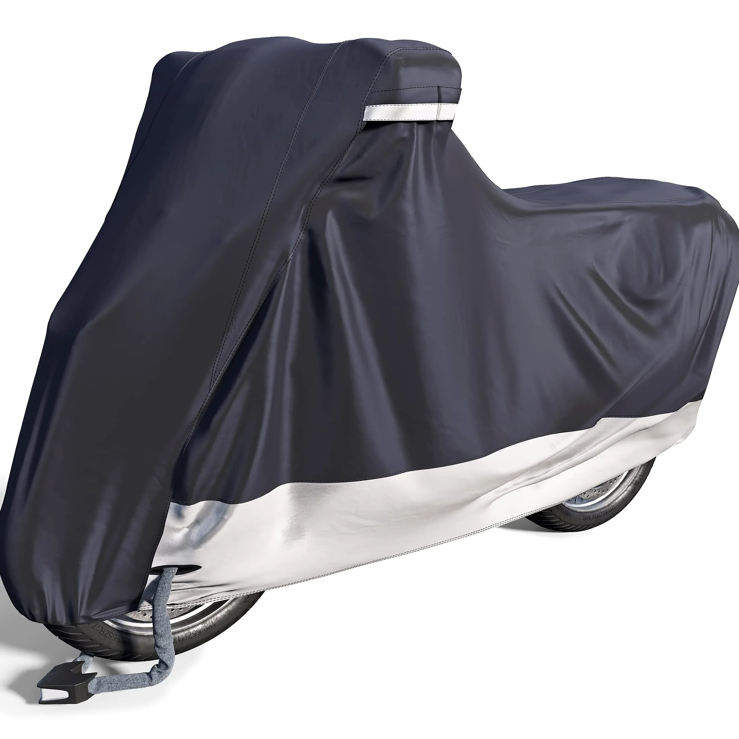 Funda para Moto de Velmia, Cubre Moto Impermeable para Interior y Exterior [Tamaño XL] Manta de Scooter para el Invierno, Protege la Pintura y es Resistente al Calor, la Lluvia, el Polvo