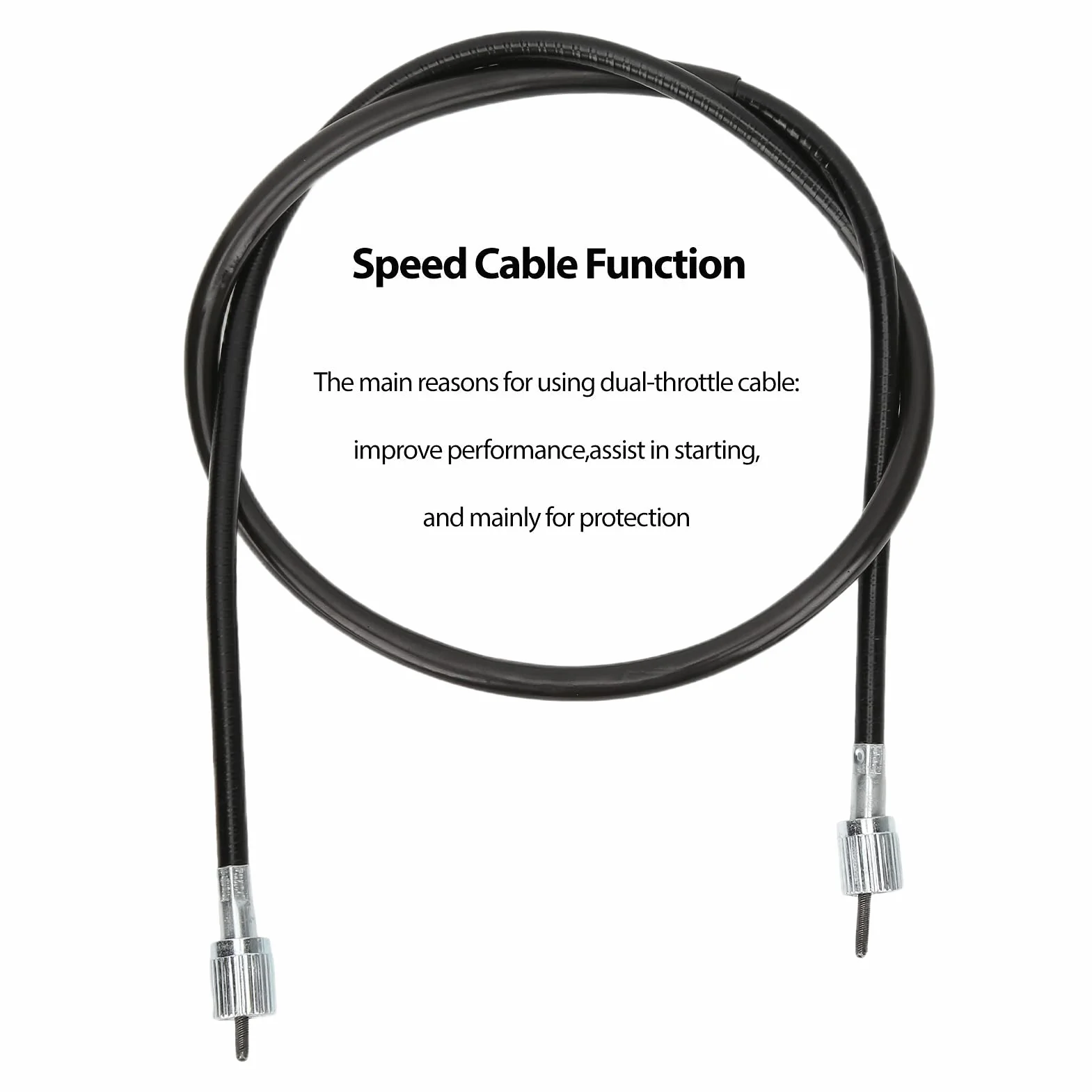 Cable de Velocímetro Aramox, Cable de Velocímetro de 39 Pulgadas para 49 50 125 150 250 300 Scooters Chinos Ciclomotores ATV Go Karts