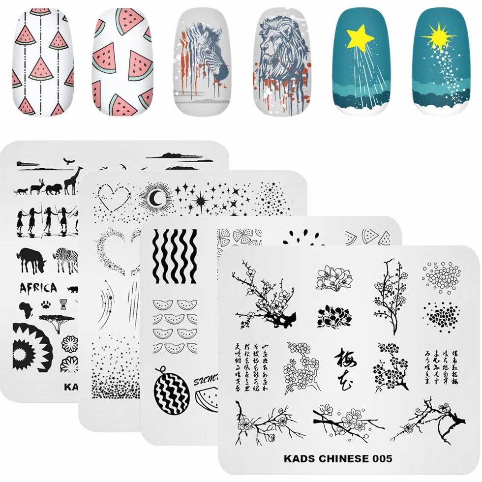 KADS Nail Art Stamping 20pcs Placas Estampacion Uñas Manicura