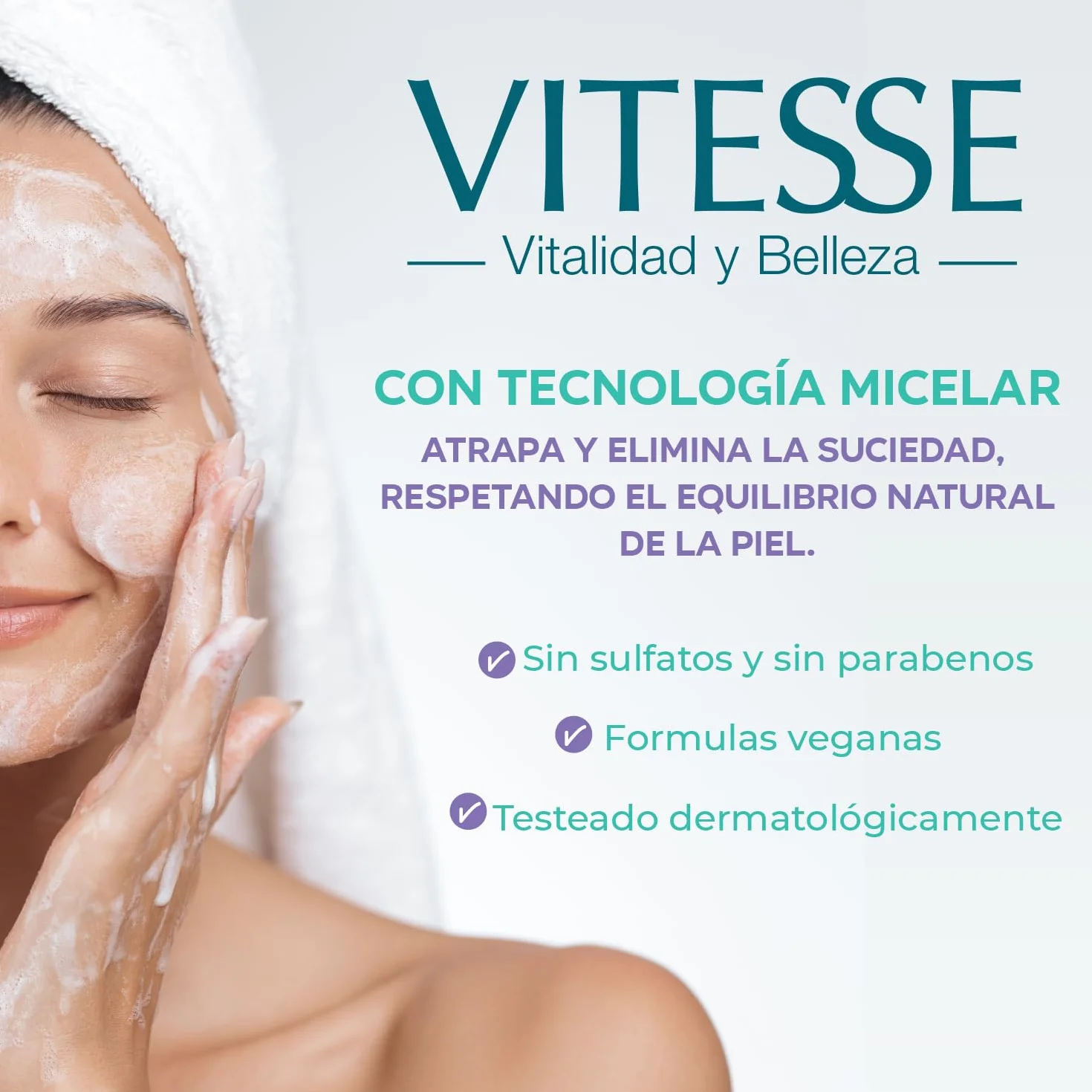 Vitesse Agua Micelar Desmaquillante con Ácido Hialurónico 400 ml