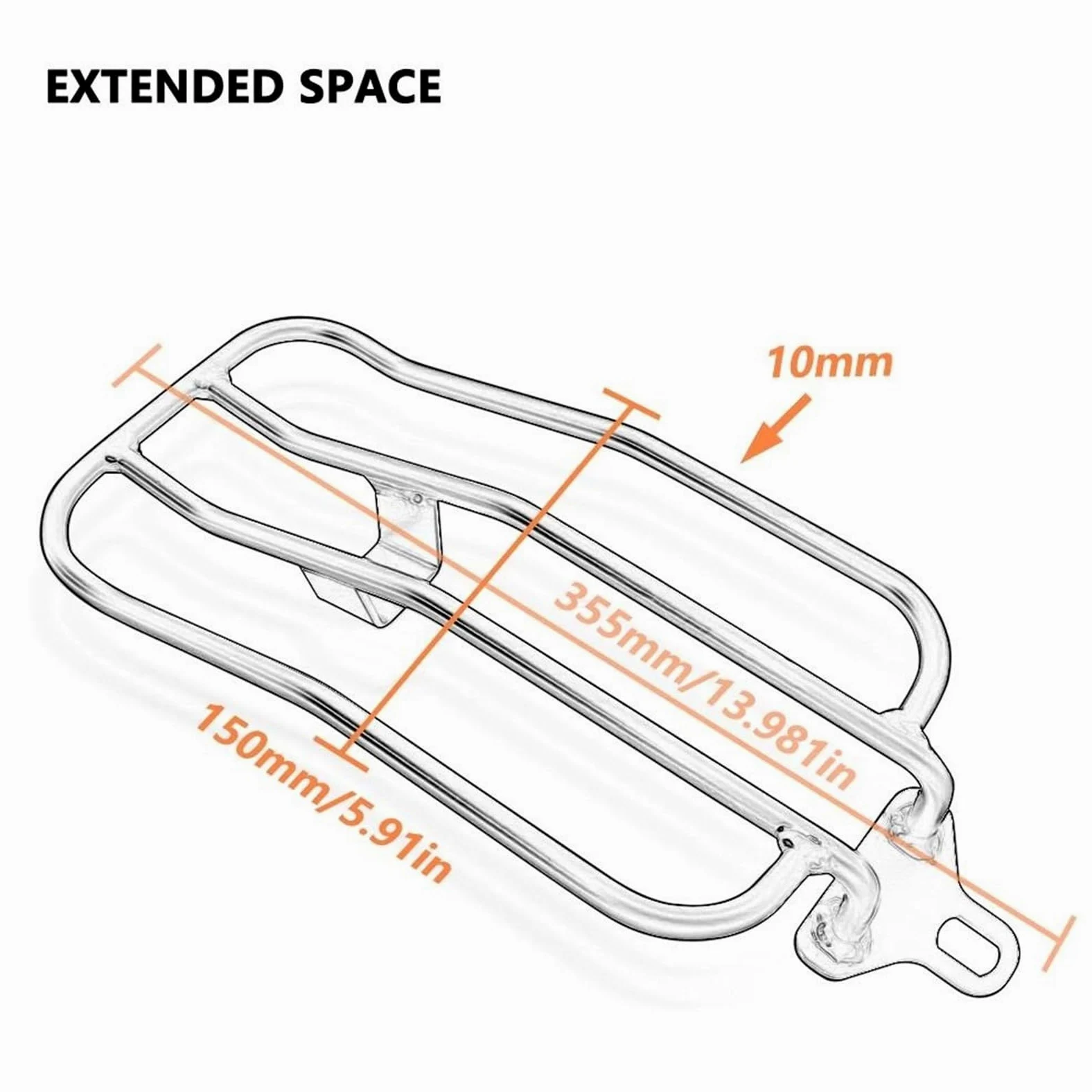 Estante Bolsas Soporte Portaequipajes Asiento Individual para Eliminator 500 500SE 2024-25 | Portaequipajes trasero instalación sencilla para mayor capacidad transporte equipaje.