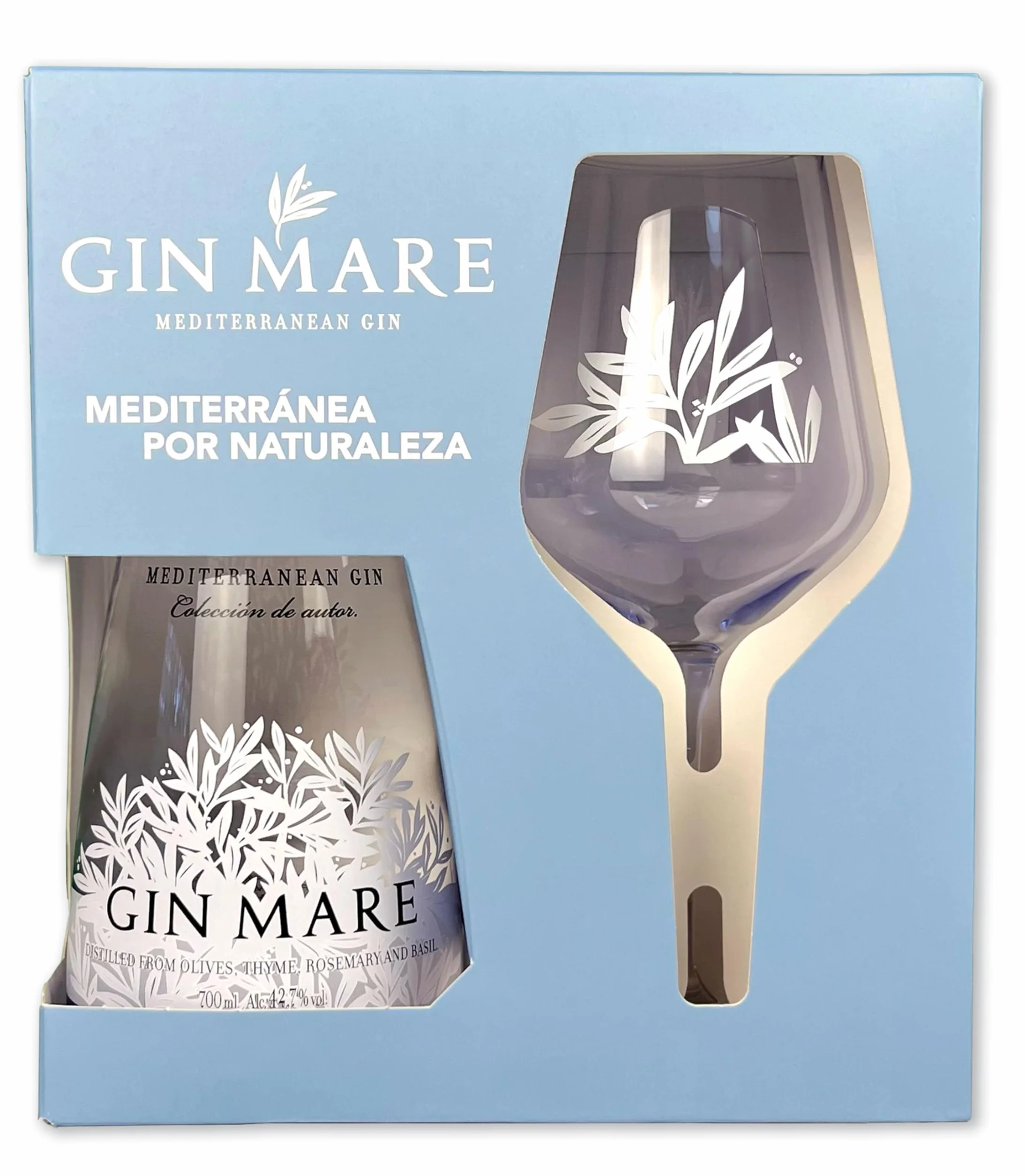 Gin Mare Ginebra Mediterránea Pack Copa Botella 700 ml