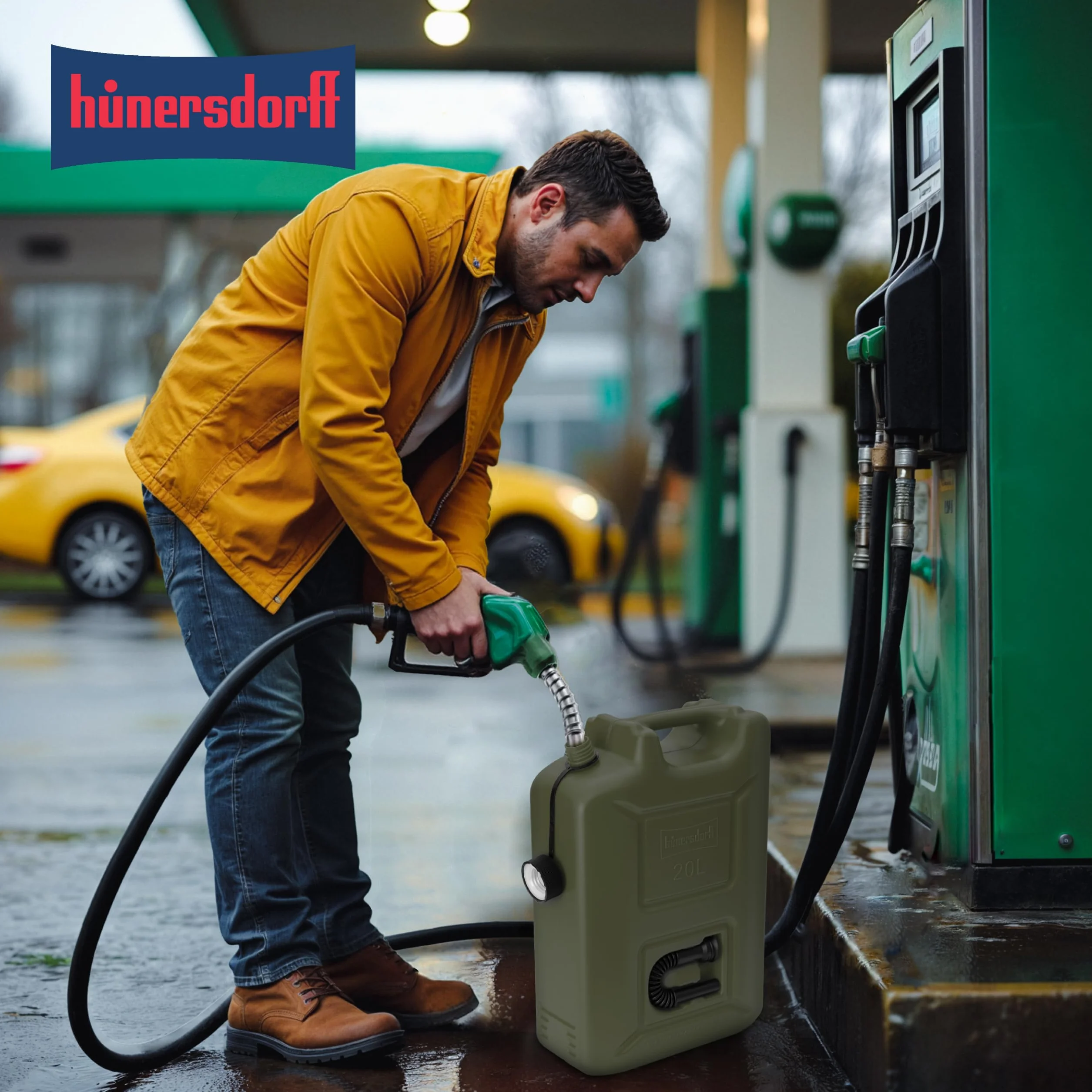 Hünersdorff 802010 Bidón para Carburante, Verde, 20 l