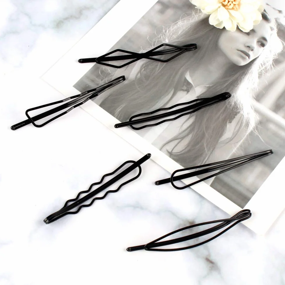 Pinza Para el Cabello Geométricas de Metal, 24 Piezas, 8 Estilos Horquillas para Mujeres