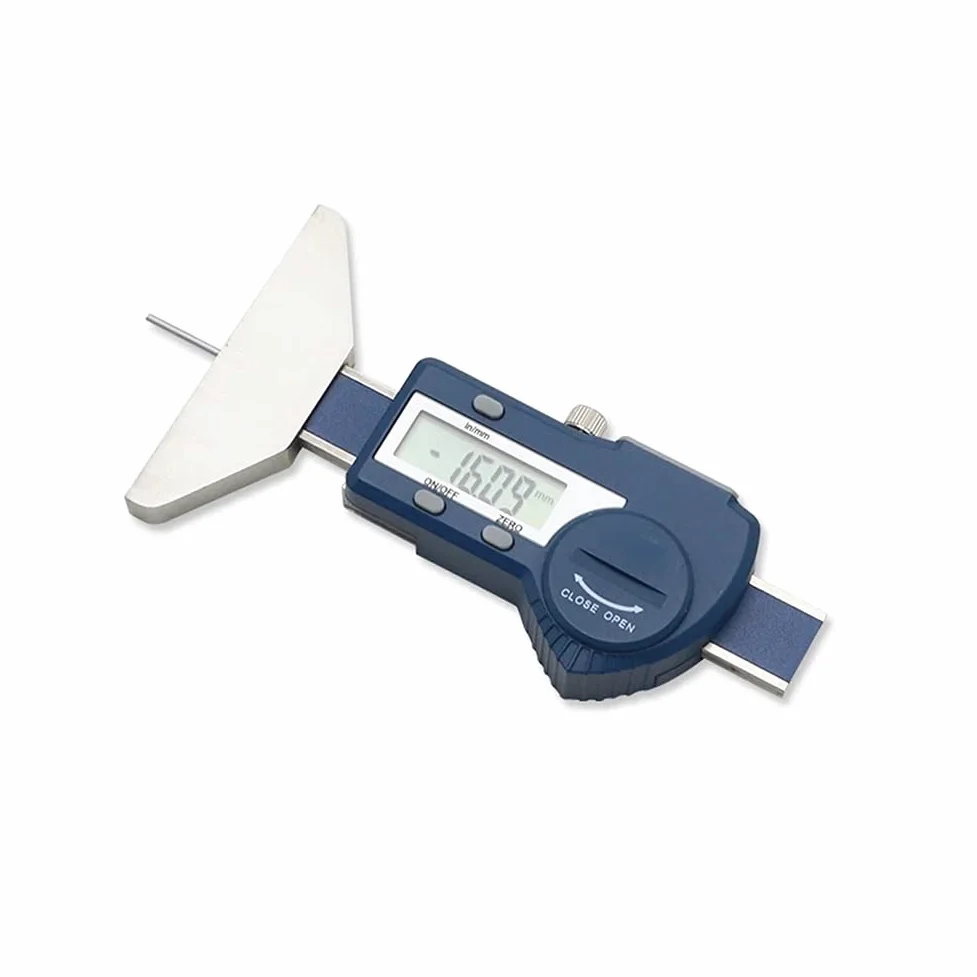 Medidor de Profundidad Digital Neumático de automóvil Medidor de Profundidad de la Banda de Rodadura del neumático Medidor Herramienta de medición Calibre de Acero Inoxidable Rango 0-25 mm /