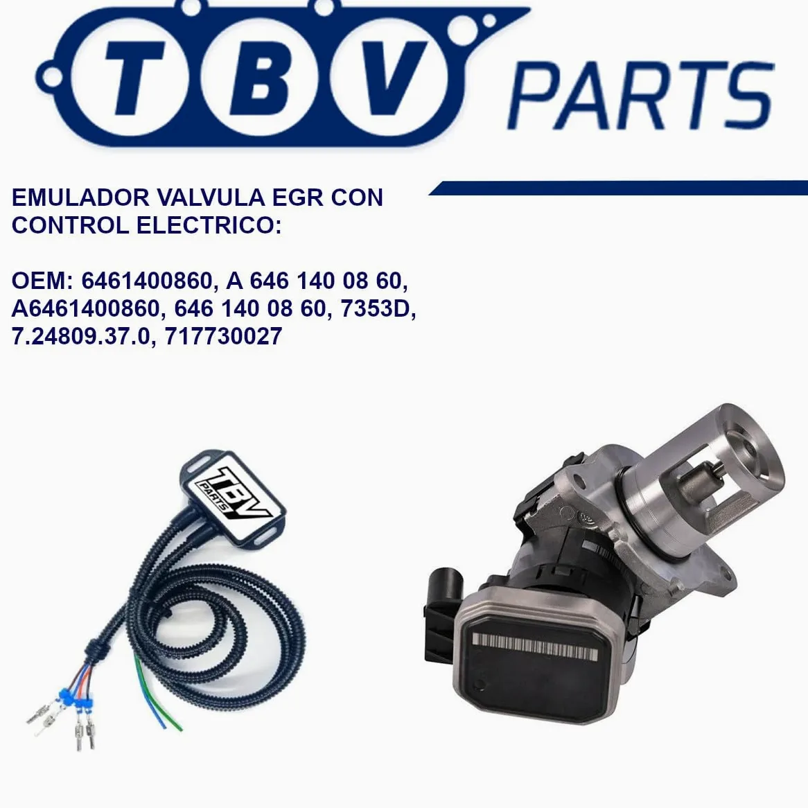 Emulador Valvula EGR Electrica WAHLER 7353D Válvula EGR A6461400460 Compatible con Motores 200/220/ 270/400 CDI 6461400860 A6461400460 7.24809.37.0