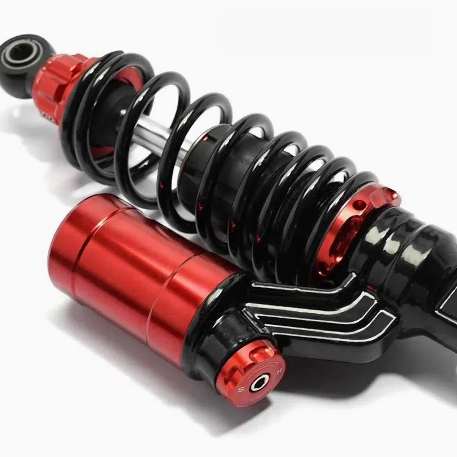 Amortiguadores Amortiguador Trasero Universal Para Motocicleta Amortiguadores Oleoneumáticos Ajustables De 265 Mm(Rojo)