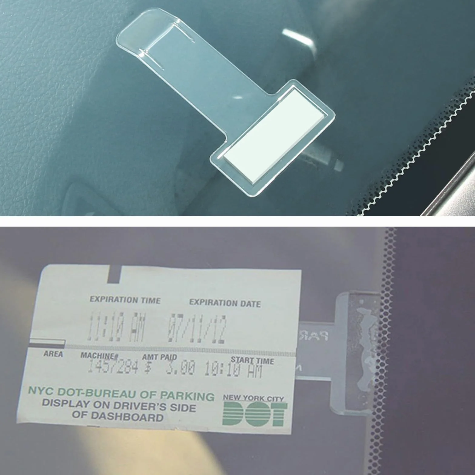 6 Piezas Clip para Boletos de Parabrisas, Autoadhesivos Car Ticket Holder, Transparentes Soportes para Billetes de Aparcamiento, para Ticket de Coche, Permisos de Estacionamiento