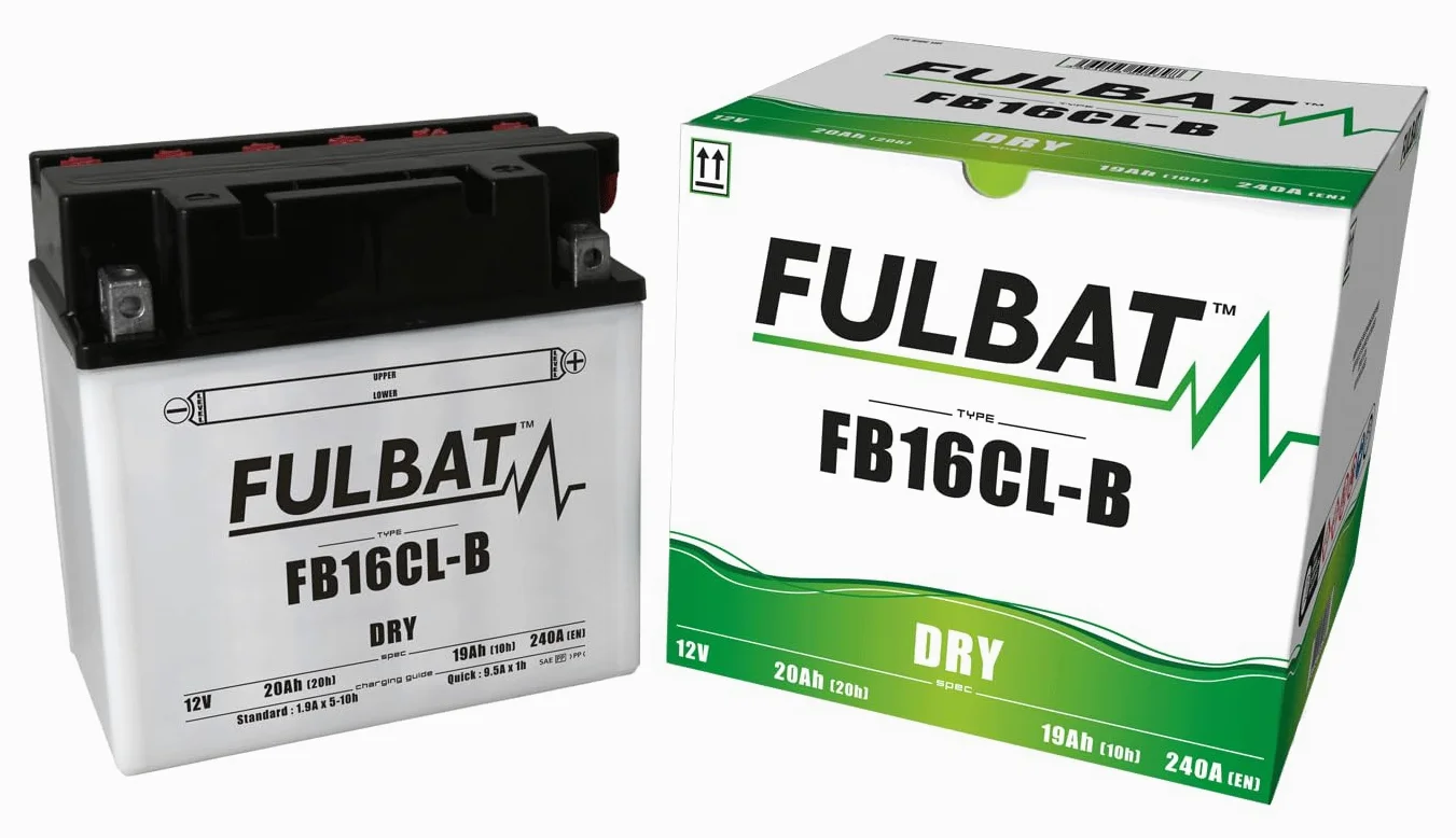 Batería FULBAT YB16CL-B 12V 19Ah 240A Largo: 175 x Ancho: 100 x Alto 175 (mm)