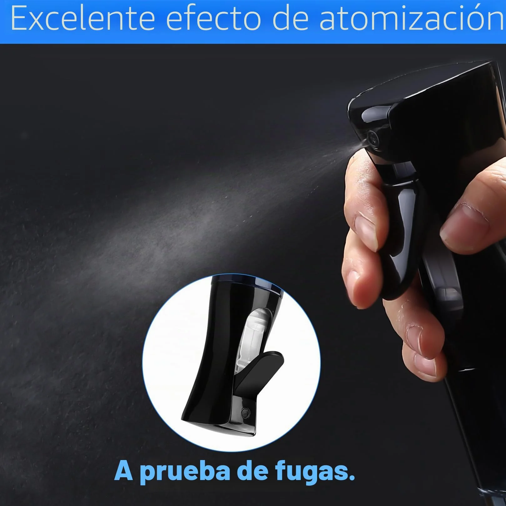 Pulverizador Agua Peluqueria 300ml Bote Spray Niebla Continua Vacíos