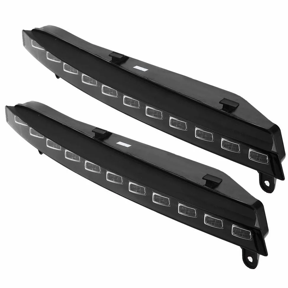 Luz de circulación diurna, 1 par Coche Luz de circulación diurna Señal de Lámreemplazo para de niebla LED DRL de 2 colores reemplazo para 2006 2009