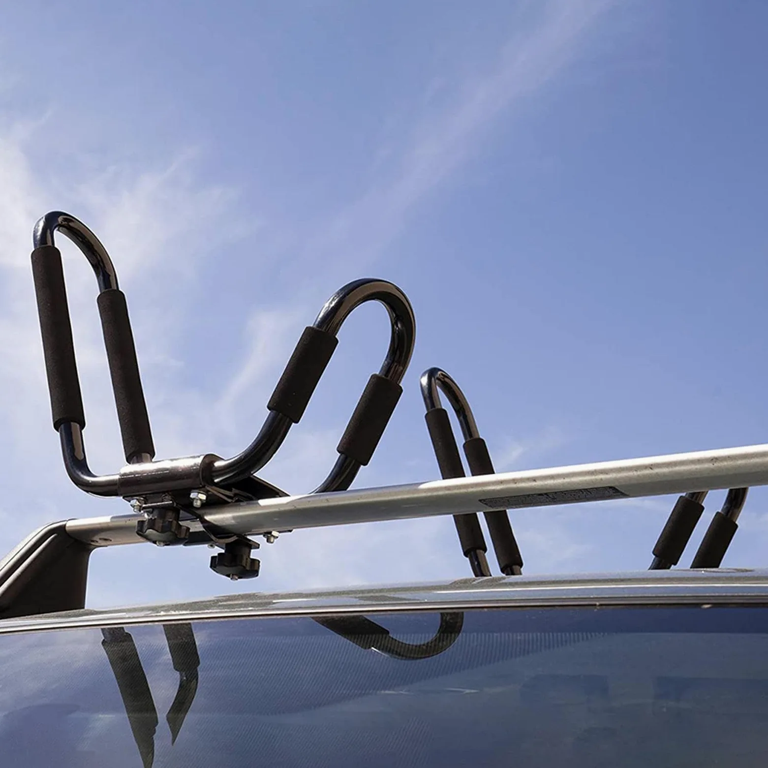 Soporte Plegable para Kayak en el Techo, 2 Unidades, Soporte Plegable para | tabla de surf de coche, soporte de snowboard para esquí, snowboard, cañas de pescar, monopatines, kayak