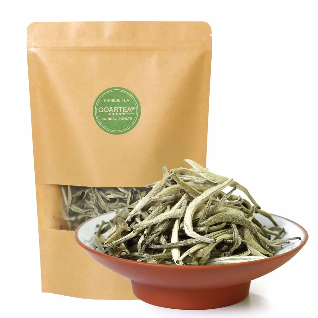 GOARTEA Premium Silver Needle White Tea Baihao Yinzhen Loose Leaf 250g Total